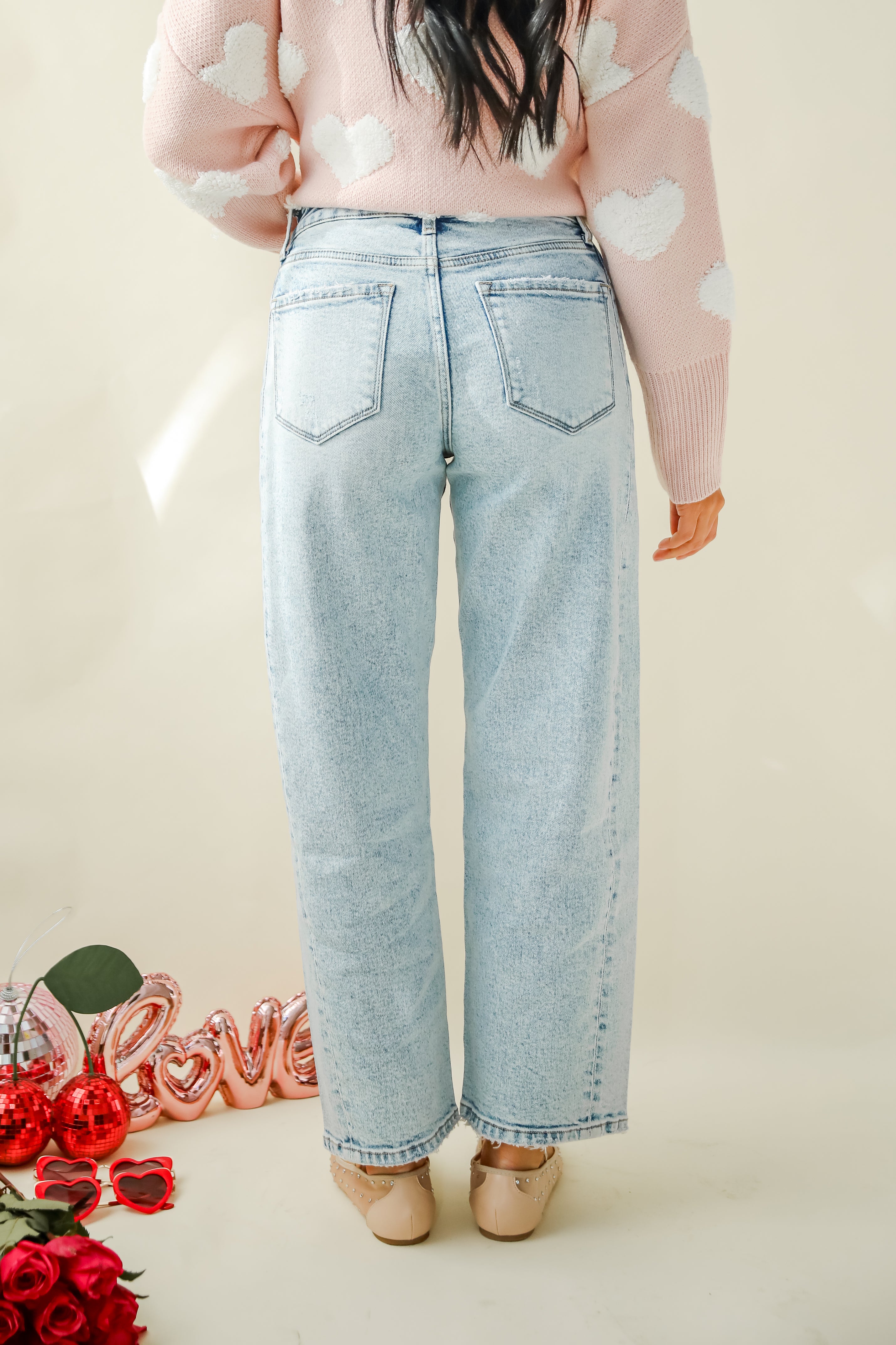 Chelsey Light Wash Barrel Jeans