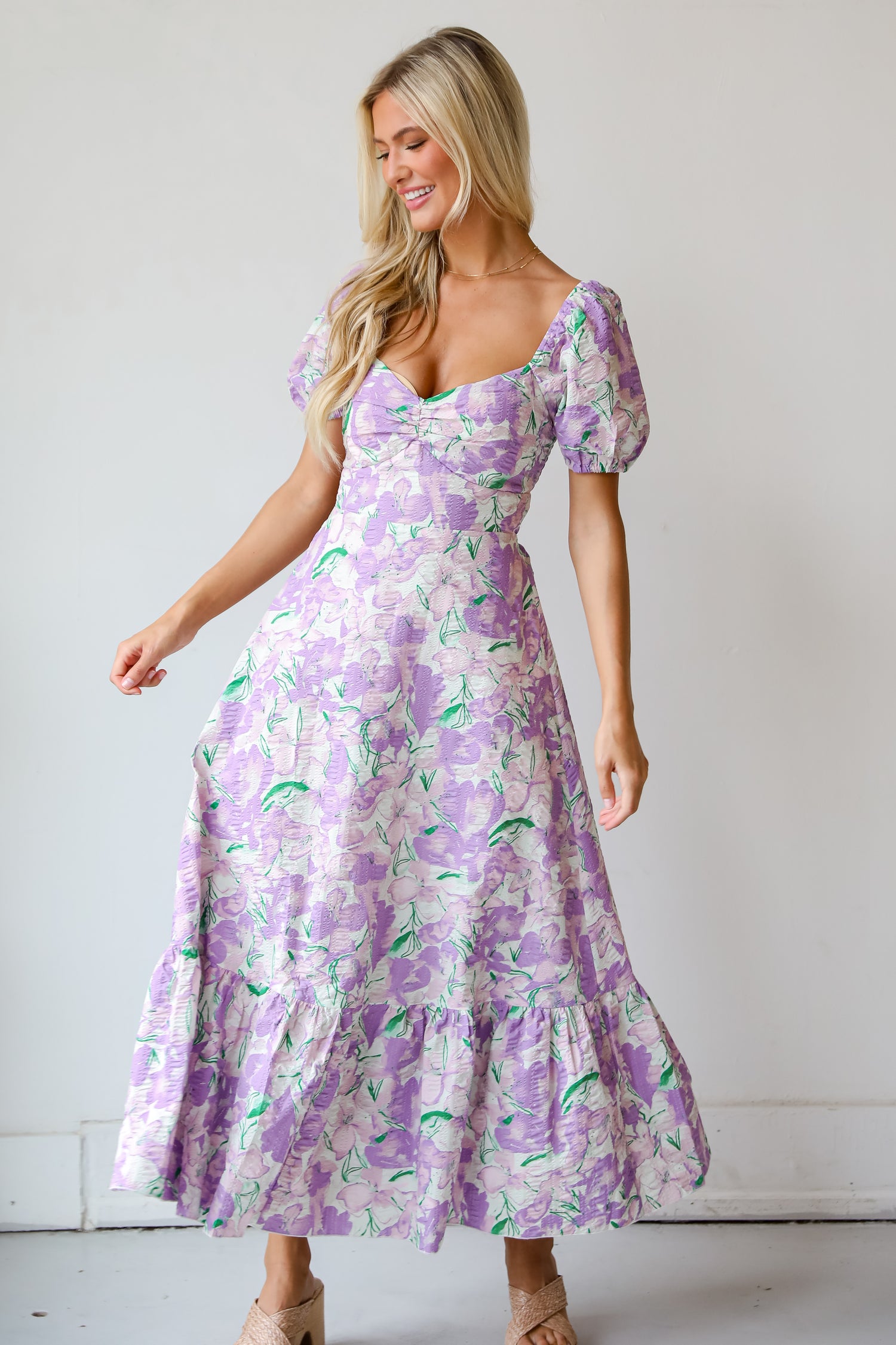 Cutest Sight Lilac Floral Maxi Dress