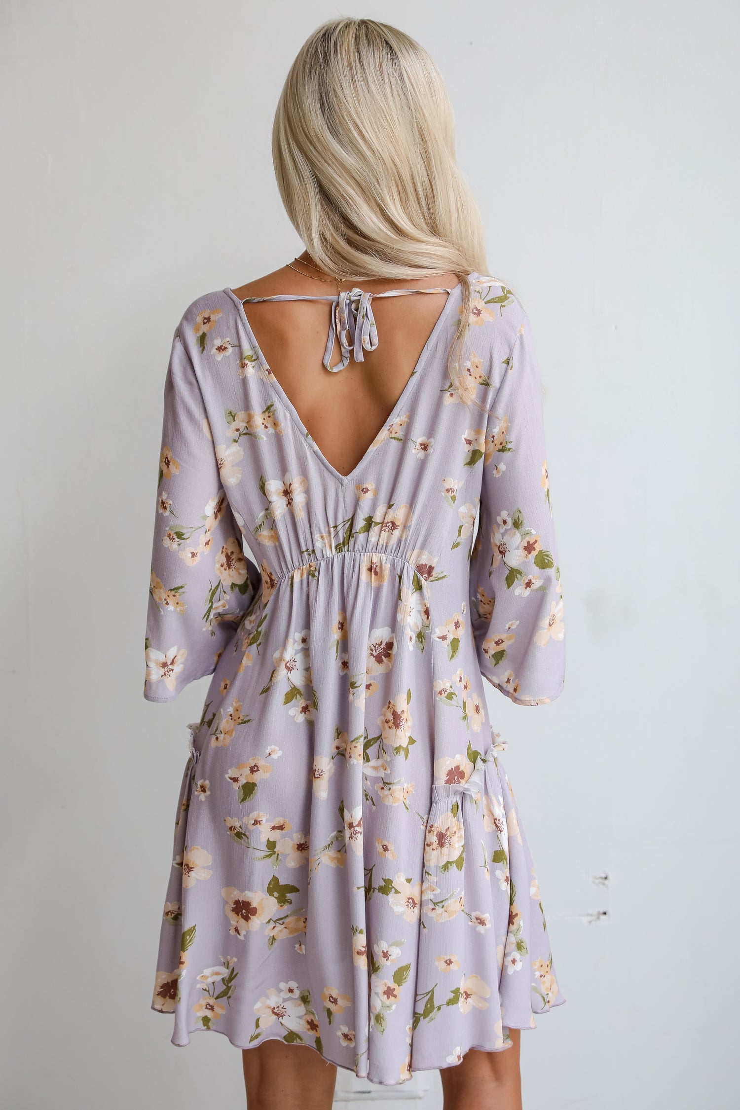 Your Sweetie Lilac Floral Mini Dress