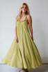 Pleasantly Perfect Lime Linen Maxi Dress