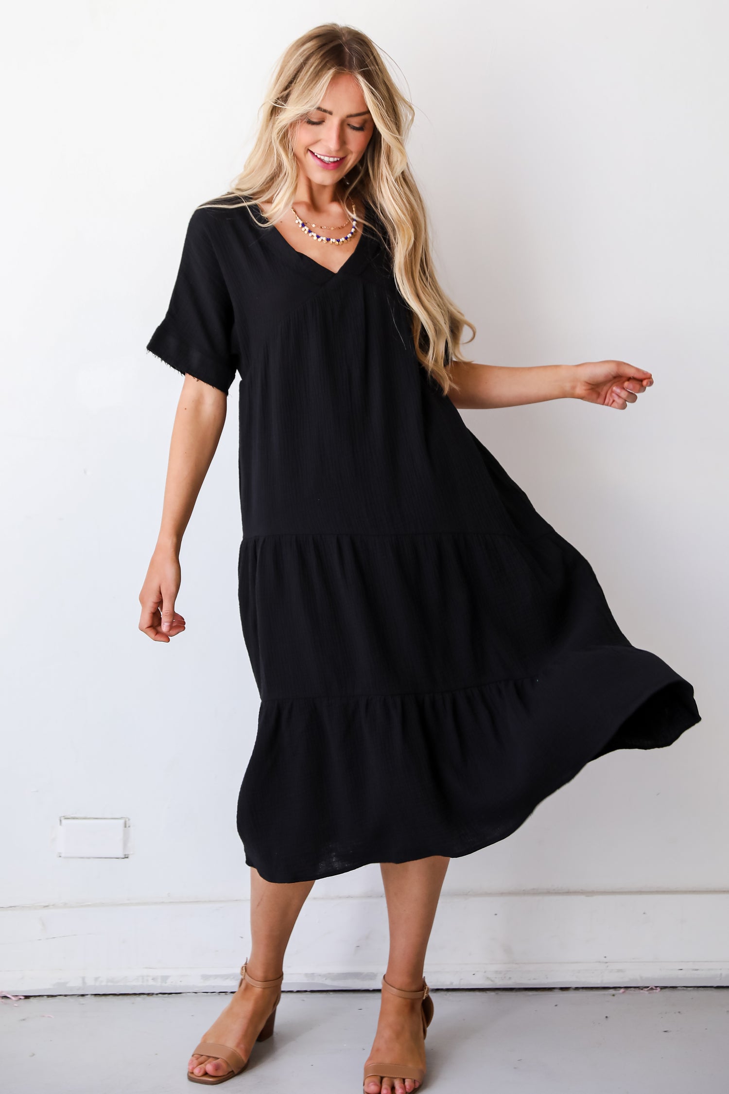 flowy tiered dress