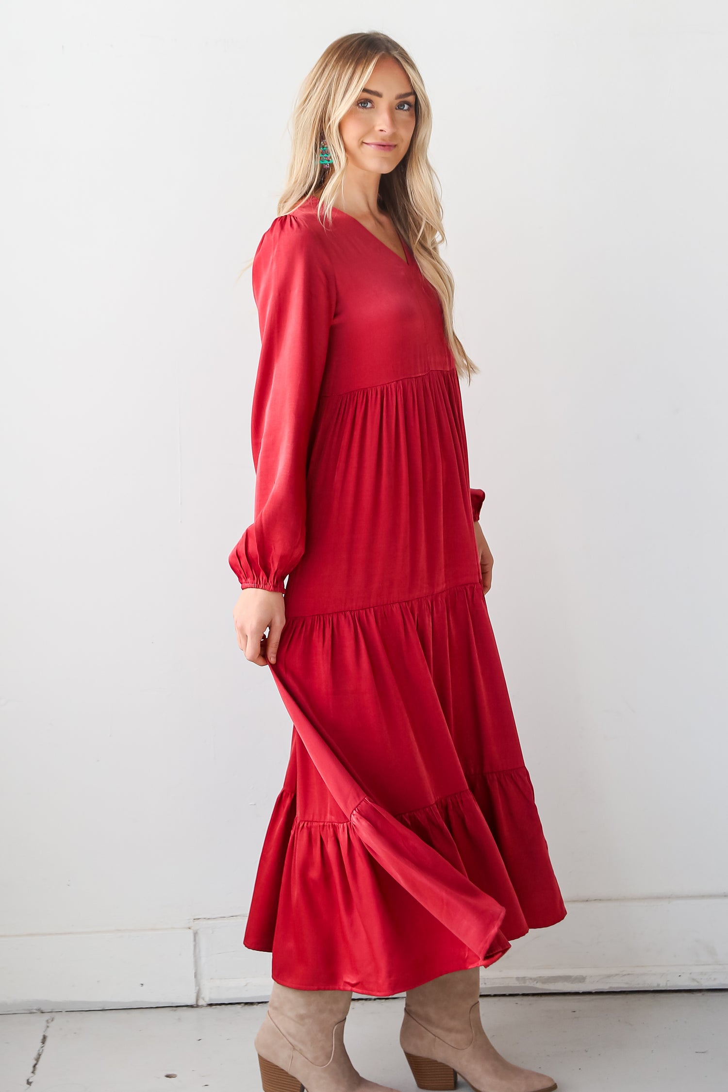 long sleeve maxi dress