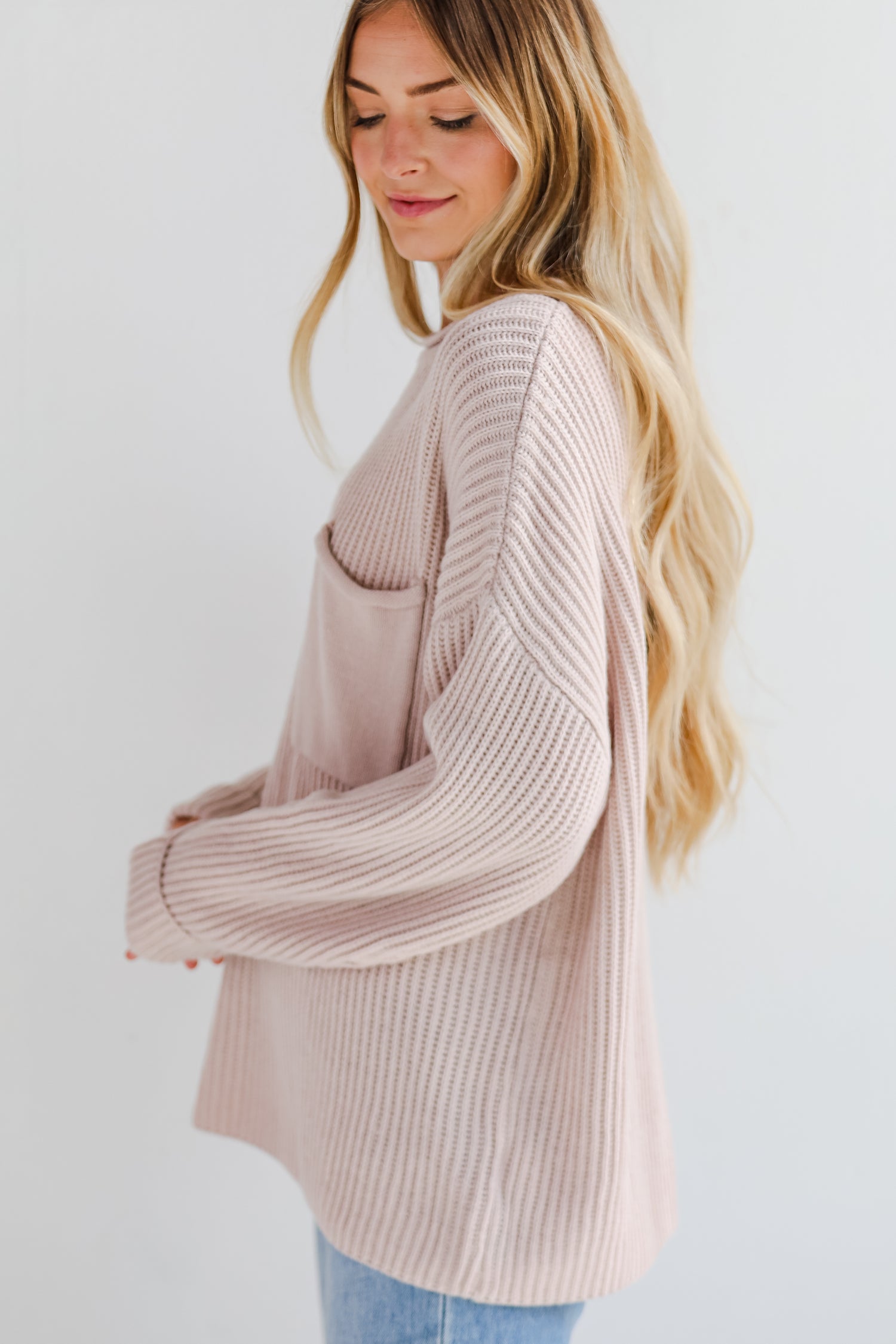 FINAL SALE - Fall Feelings Blush Oversized Sweater