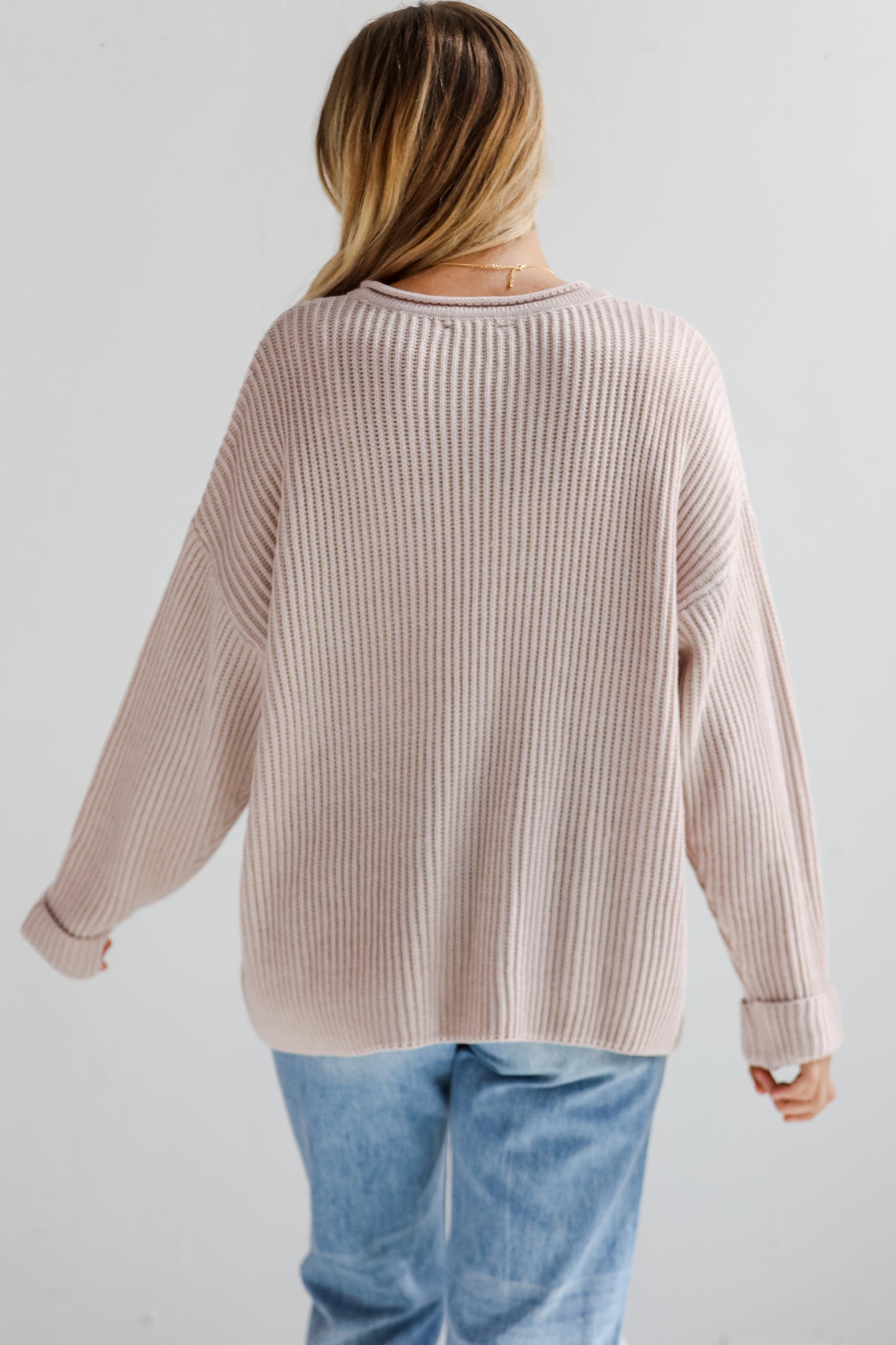 FINAL SALE - Fall Feelings Blush Oversized Sweater