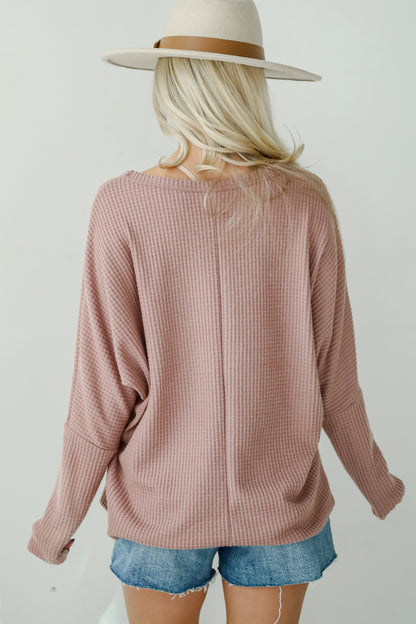 Trendy Minimalist Waffle Knit Top