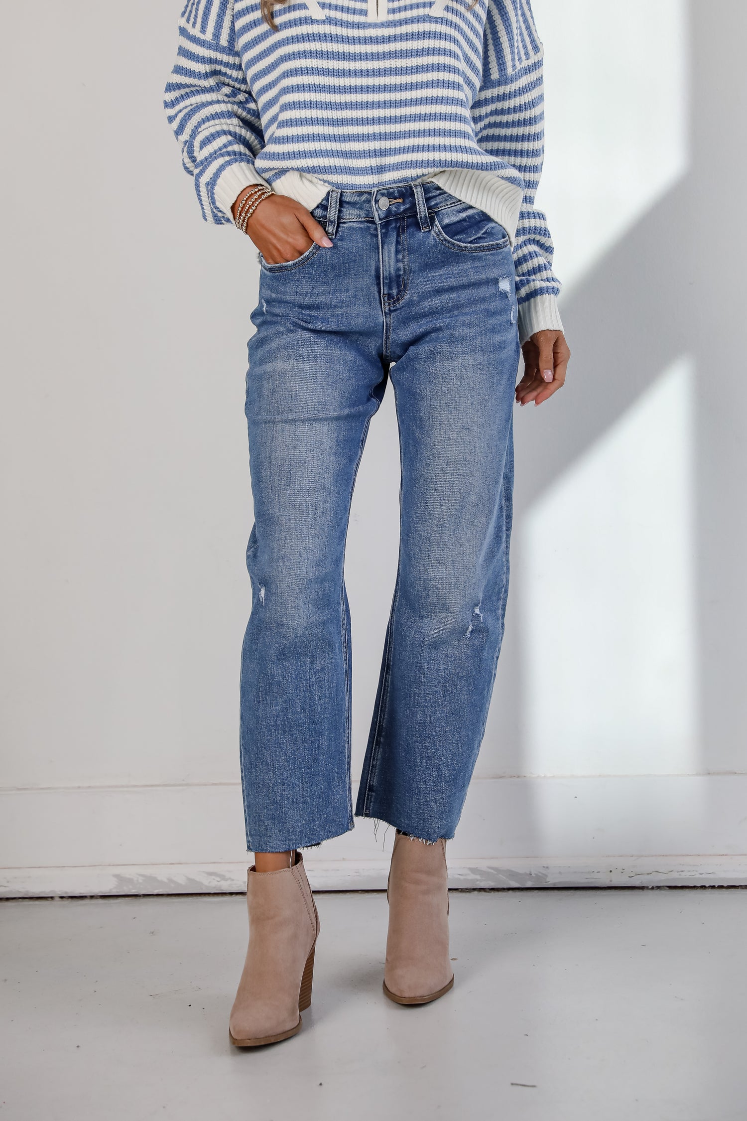 Jaci Medium Wash High-Rise Barrel Jeans