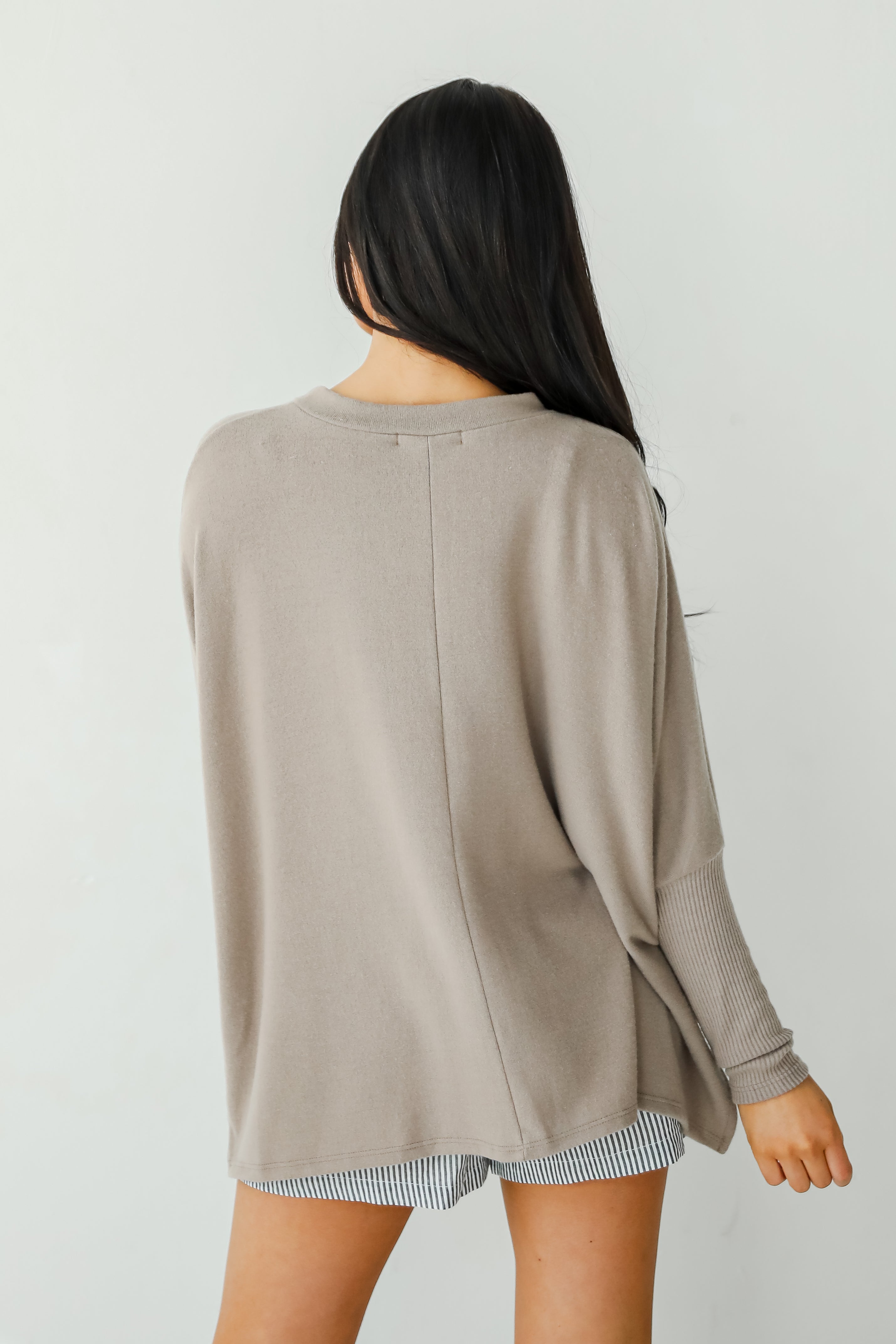 Easygoing Energy Mocha Soft Knit Top