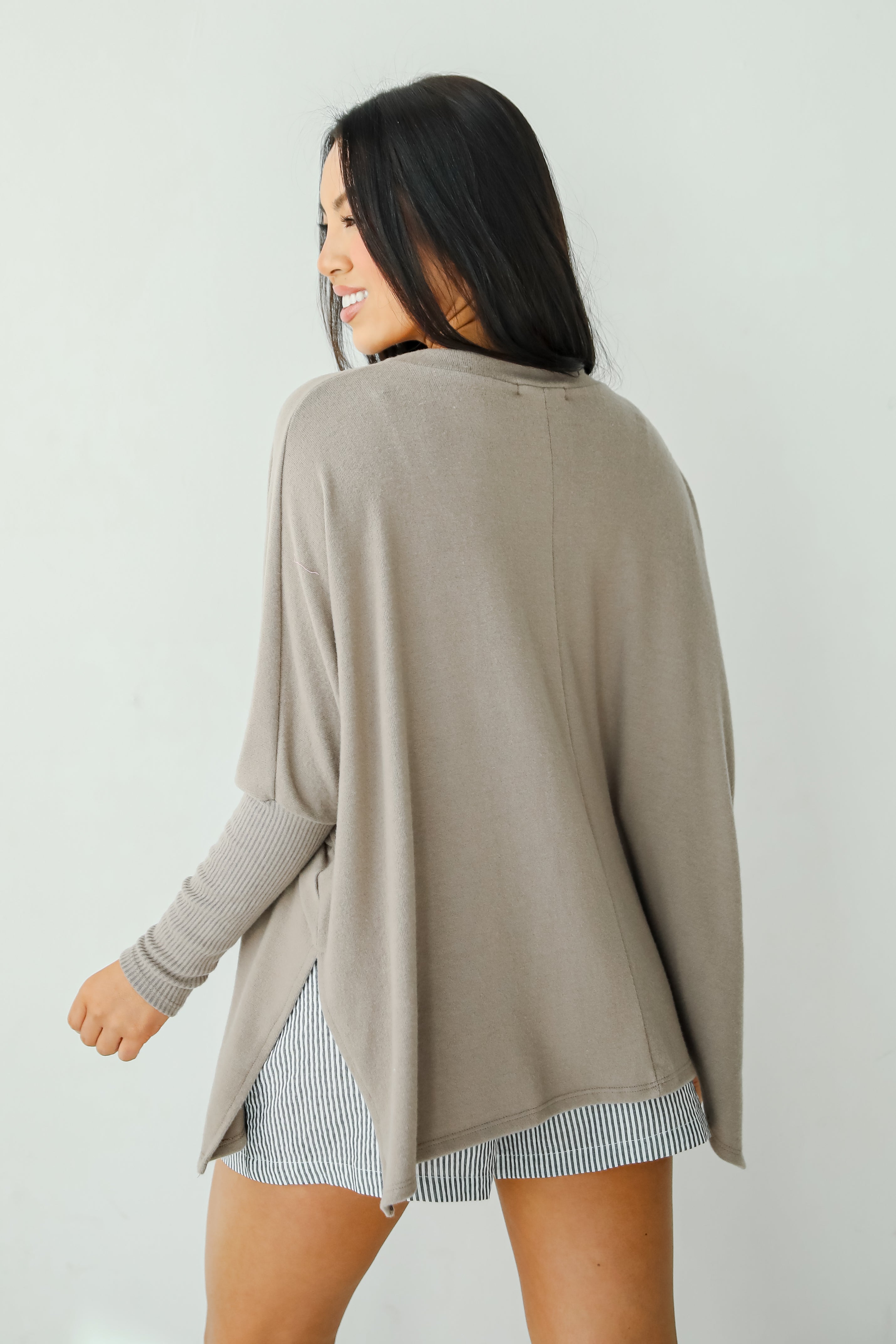 Easygoing Energy Mocha Soft Knit Top