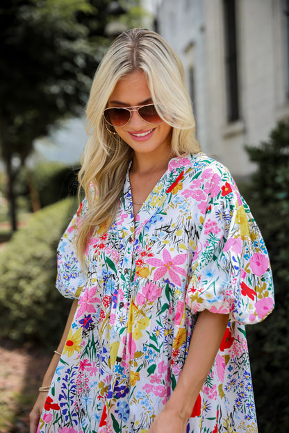 Breezy Catch Multicolored Floral Mini Dress