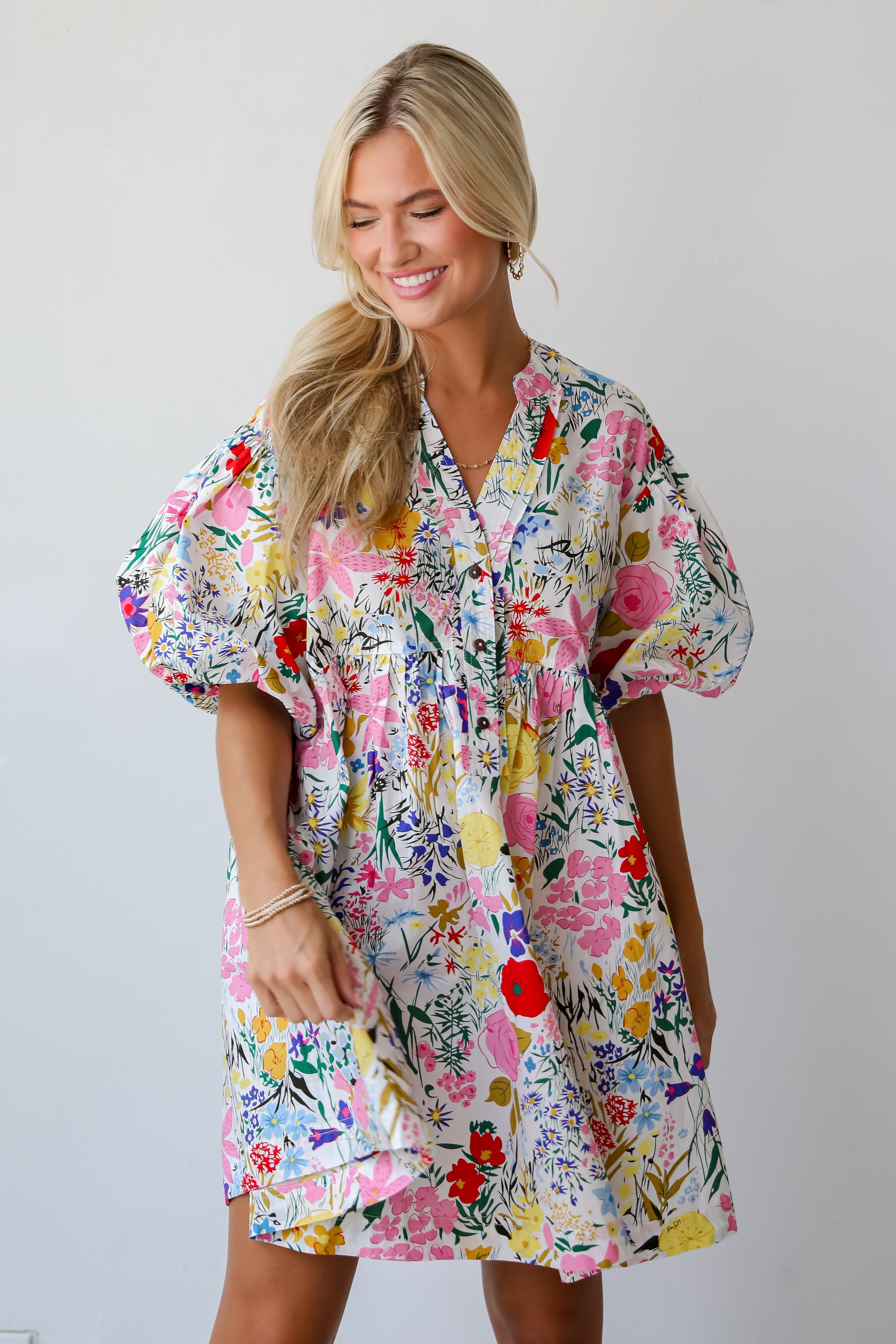 Breezy Catch Multicolored Floral Mini Dress