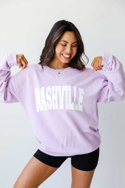 Lavender Nashville Pullover front view