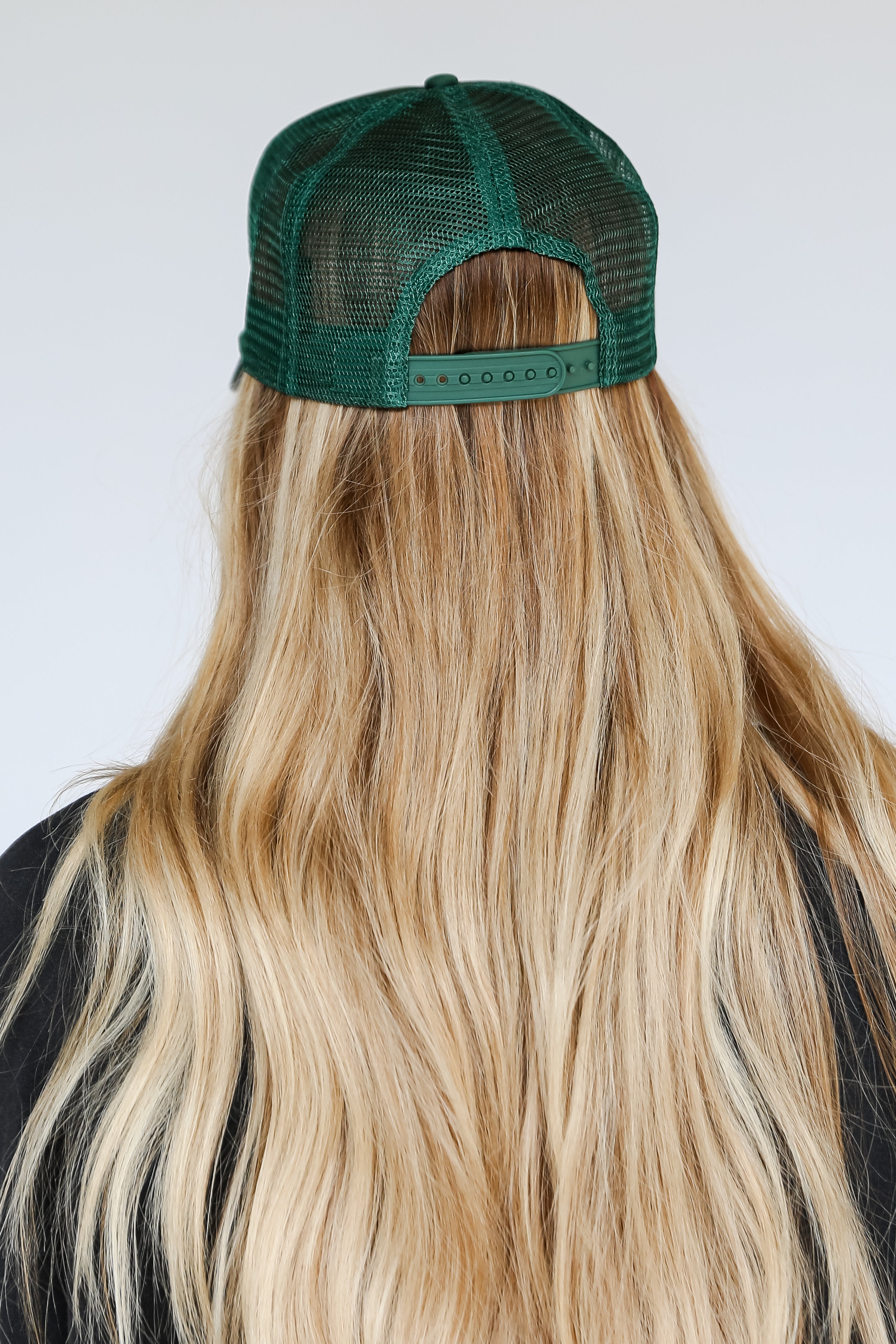 green Nashville Trucker Hat back view