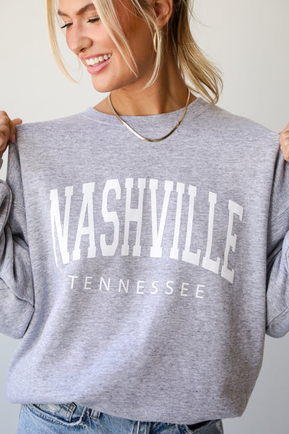 Light Heather Grey Nashville Tennessee Sweatshirt