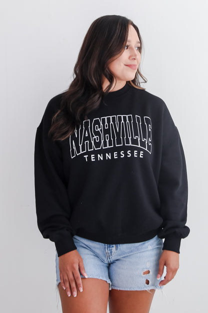 Black Nashville Tennessee Sweatshirt