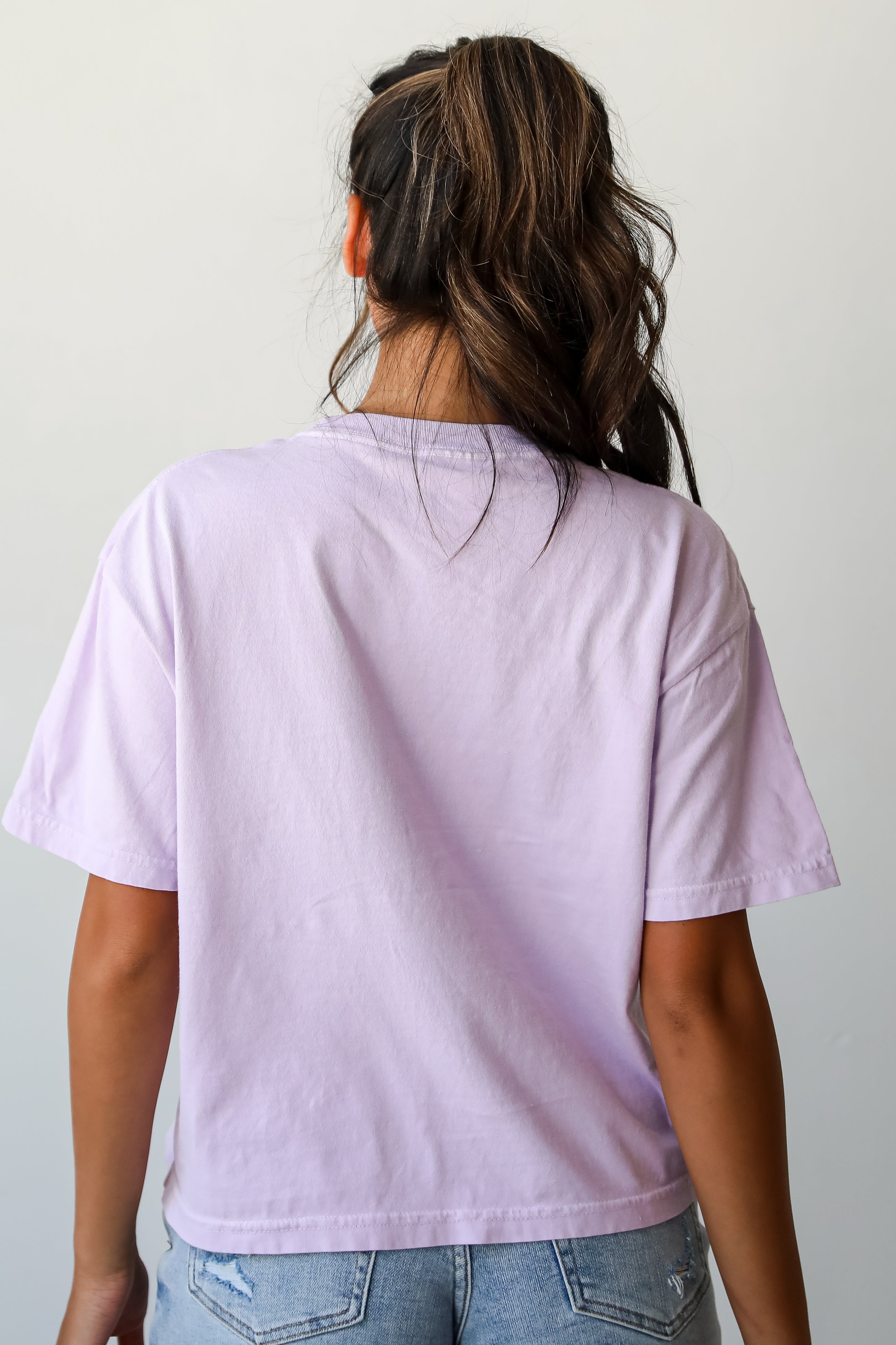 Lavender Nashville Cropped Tee