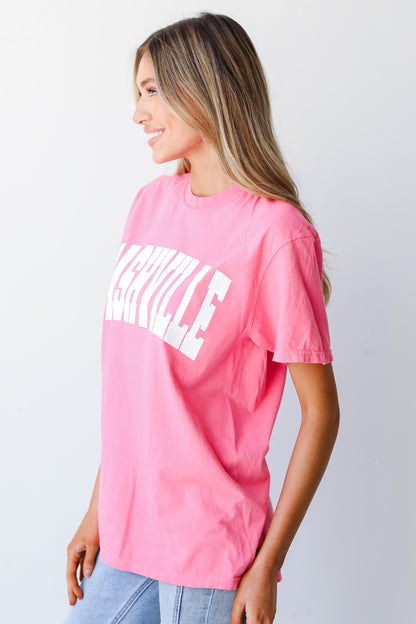 Pink Nashville Tee side view