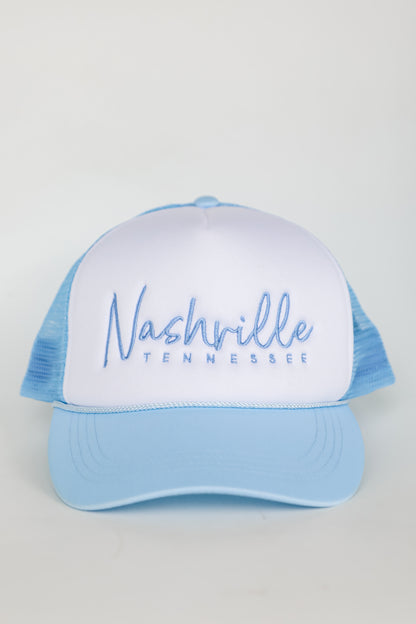 Light Blue Nashville Tennessee Trucker Hat