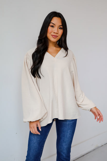 Simply Polished Natural Blouse