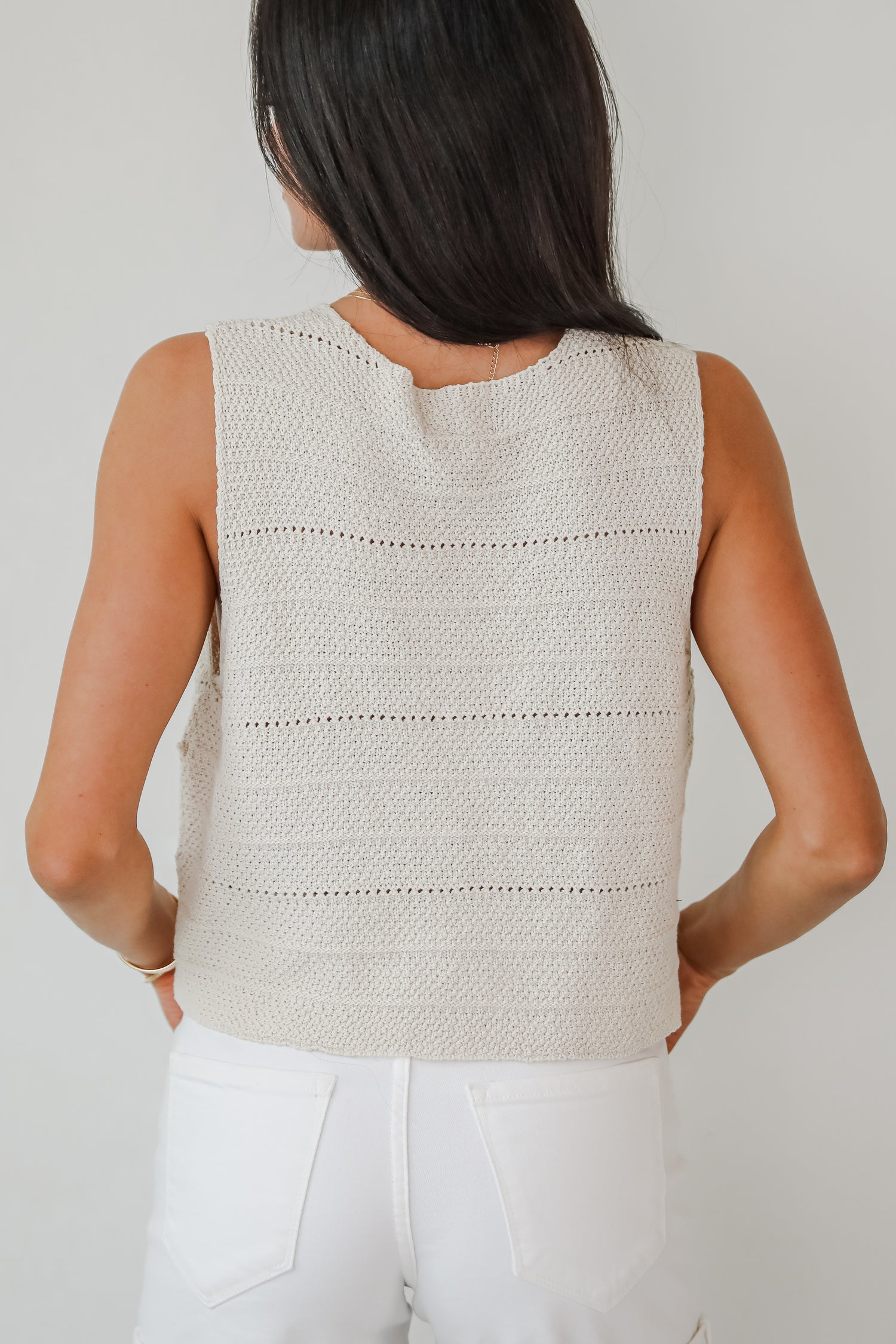 Definite Beauty Natural Knit Vest