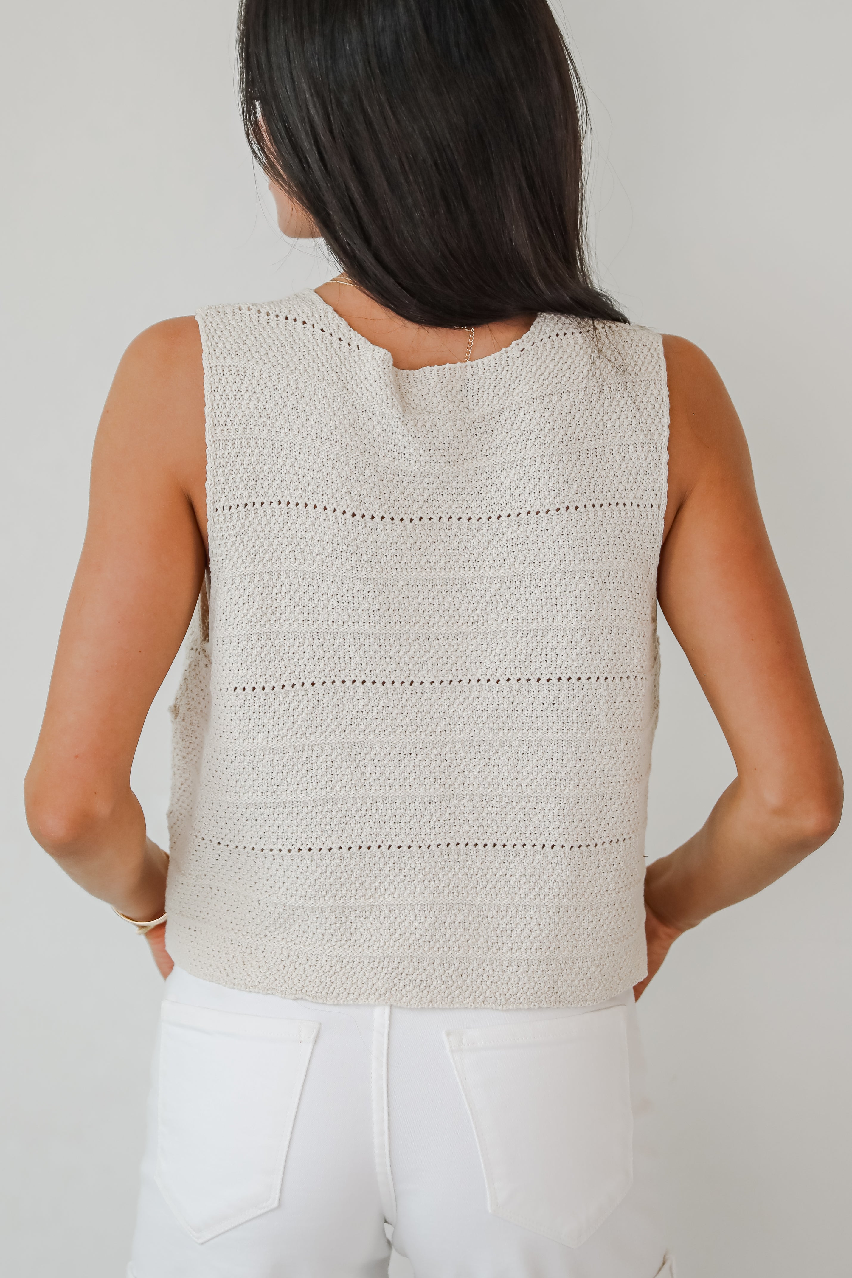 Definite Beauty Natural Knit Vest