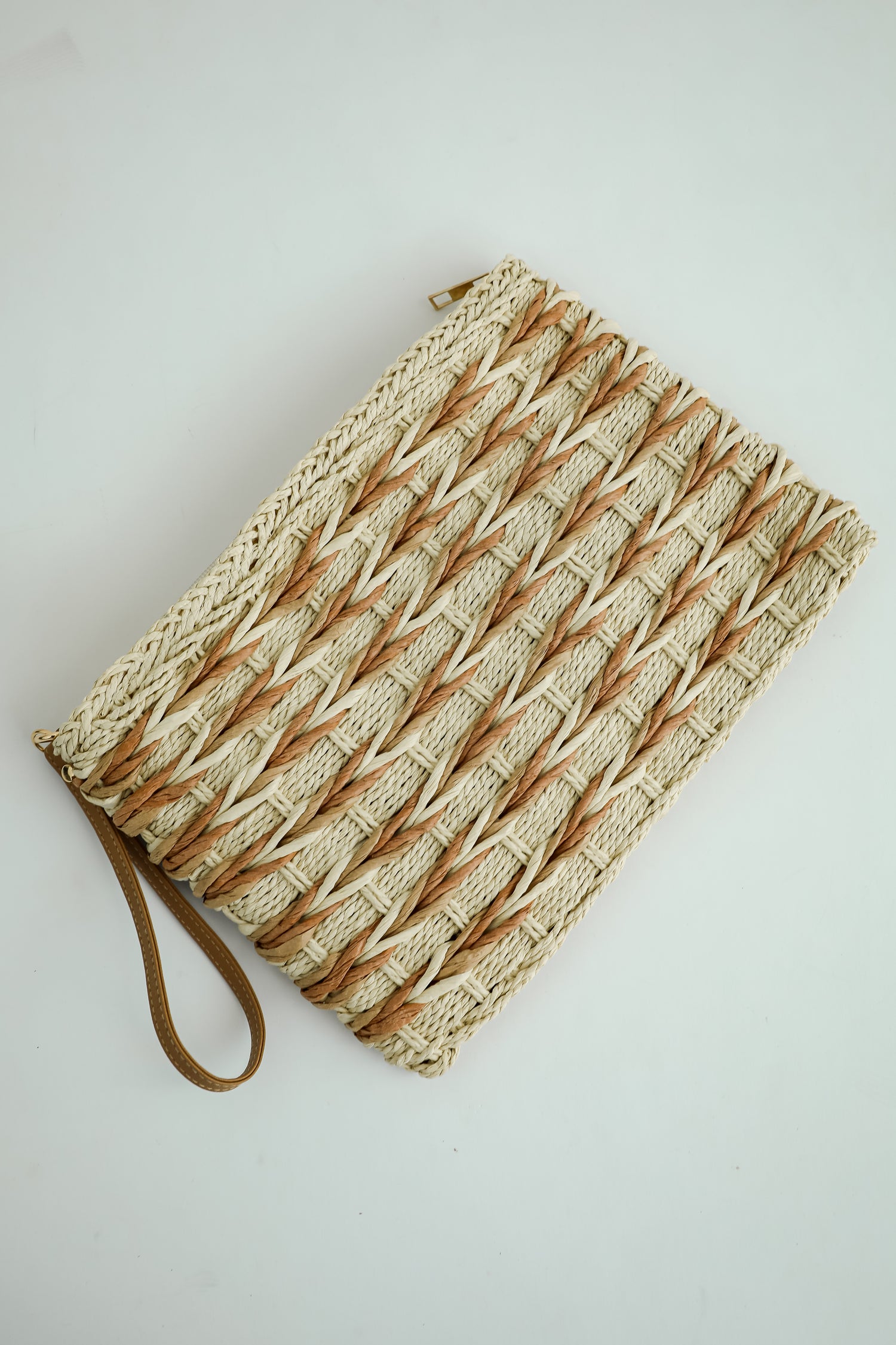 Already There Natural Straw Clutch