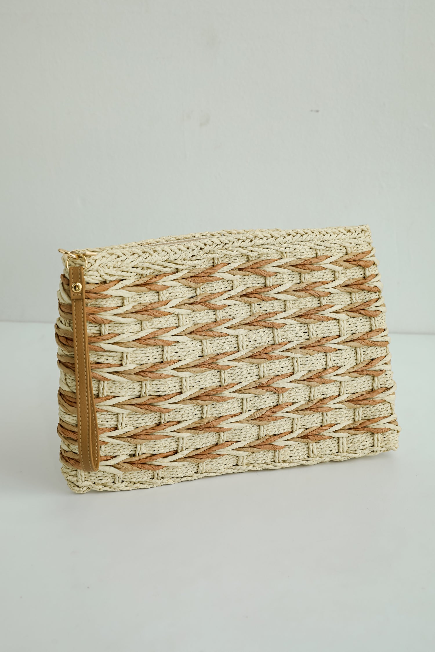 Already There Natural Straw Clutch