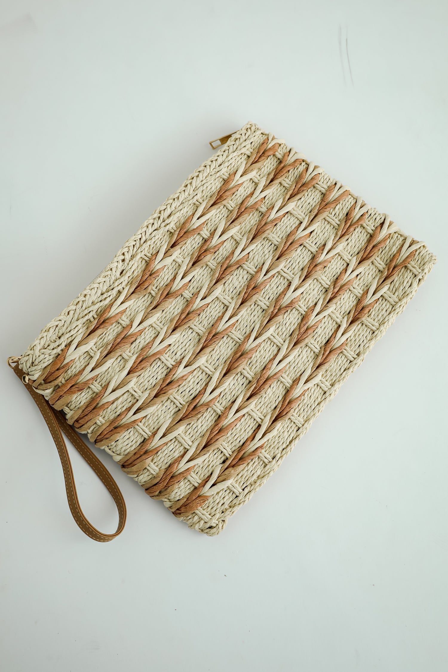 Already There Natural Straw Clutch