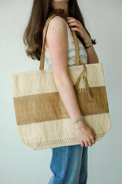 Coast Is Calling Natural Straw Tote Bag