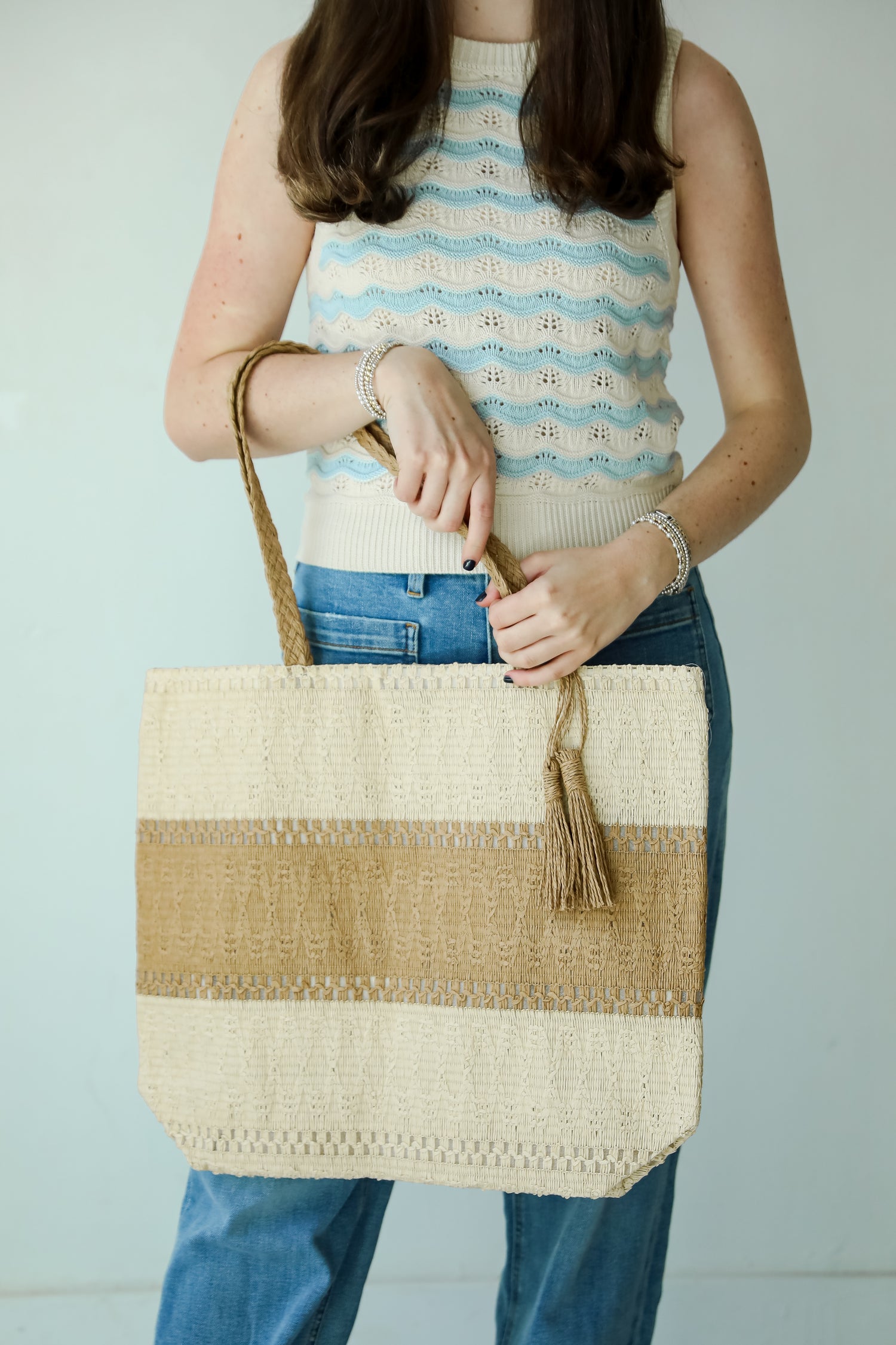 Coast Is Calling Natural Straw Tote Bag