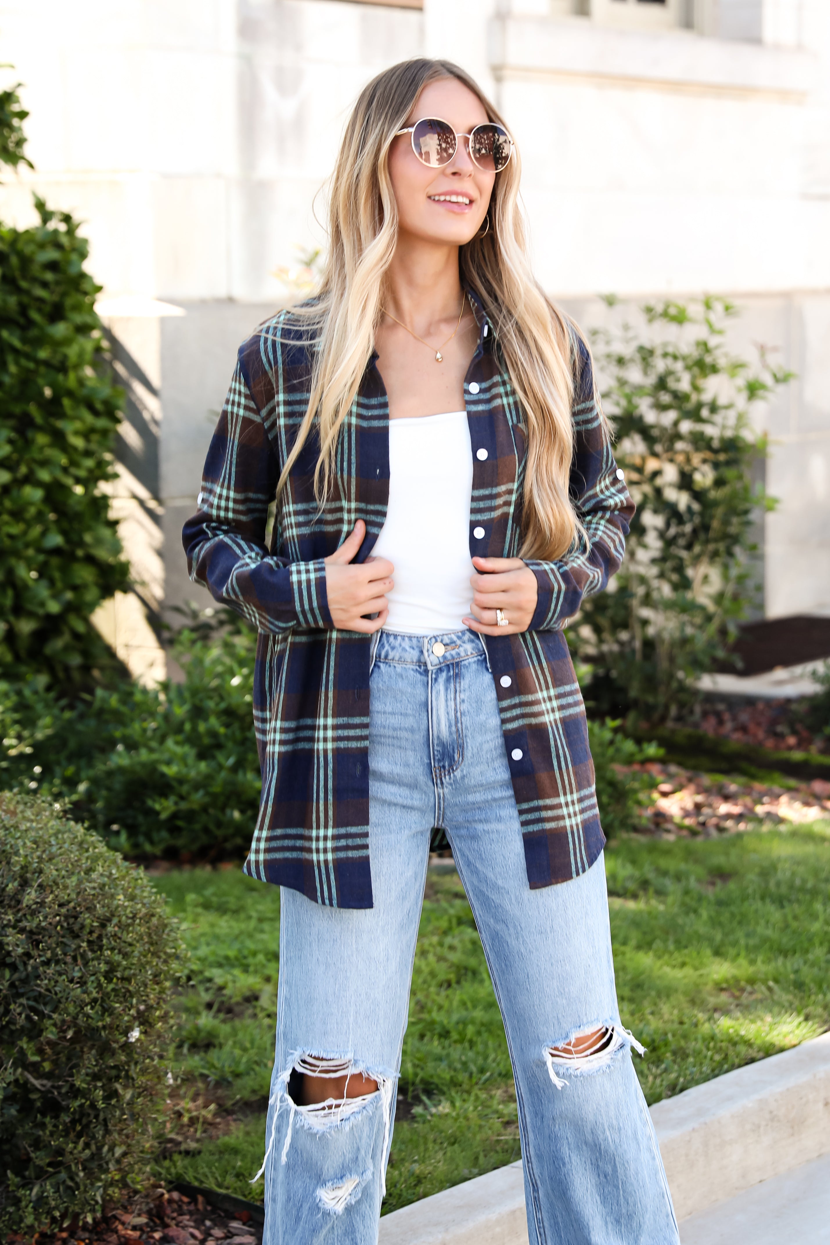 Perfectly Classic Navy Plaid Flannel