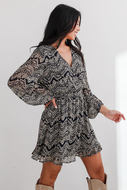 Lovely Silhouette Navy Mini Dress