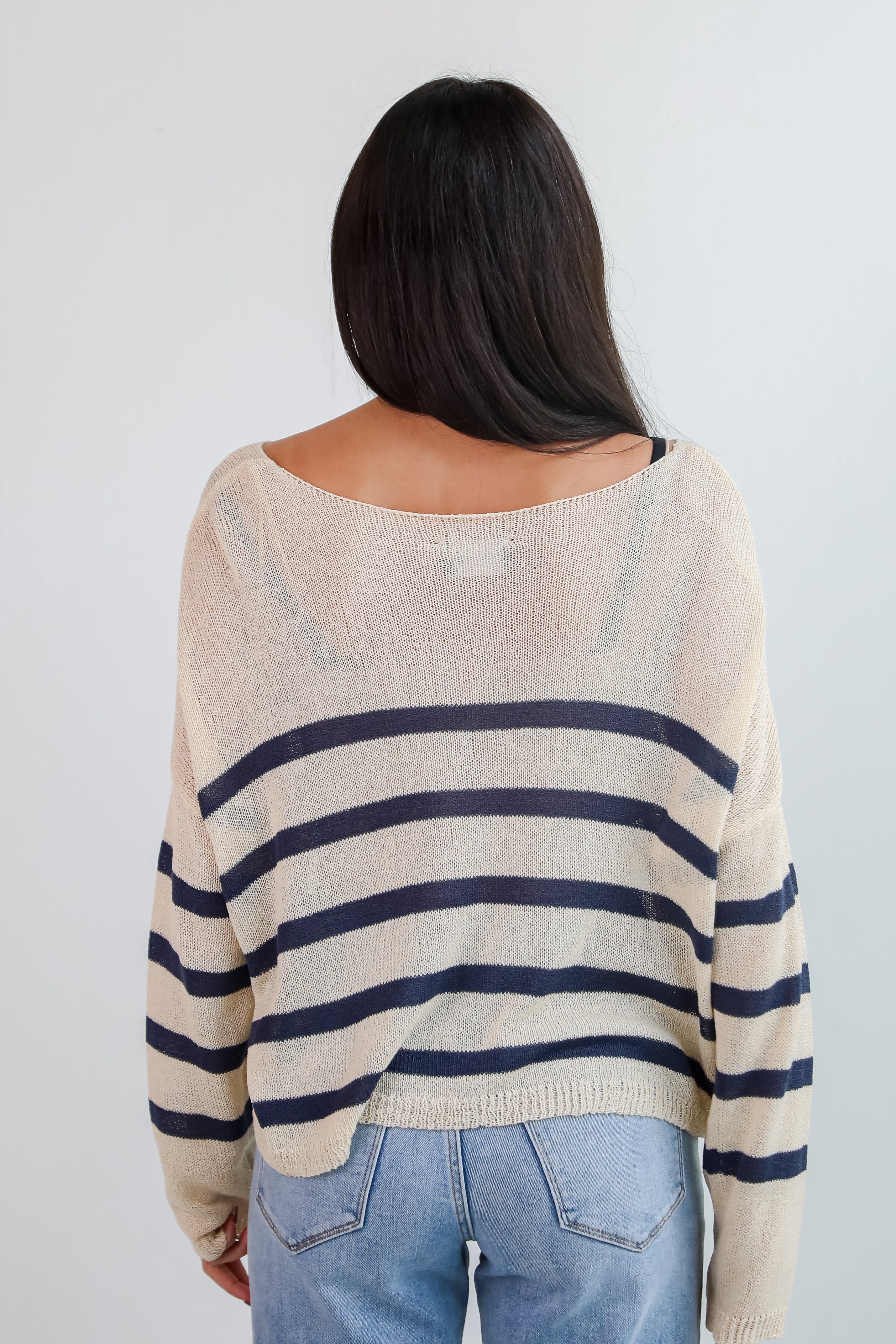 Stylish Promise Striped Lightweight Knit Sweater