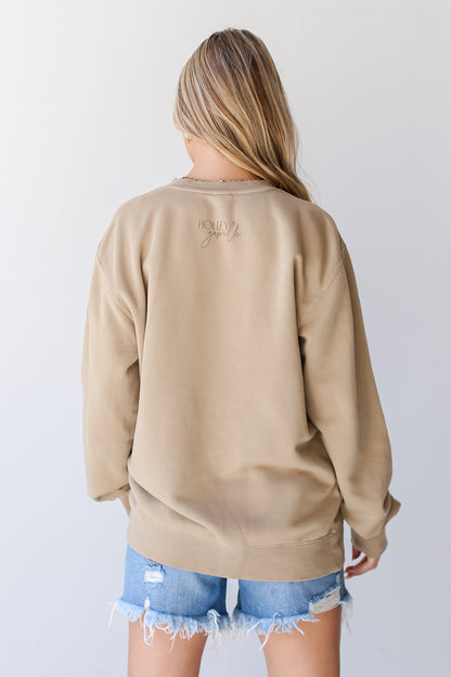 cute Tan Nurse Life Pullover back view