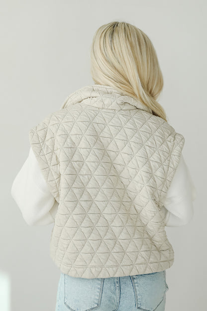 Live For Luxe Light Grey Quilted Vest