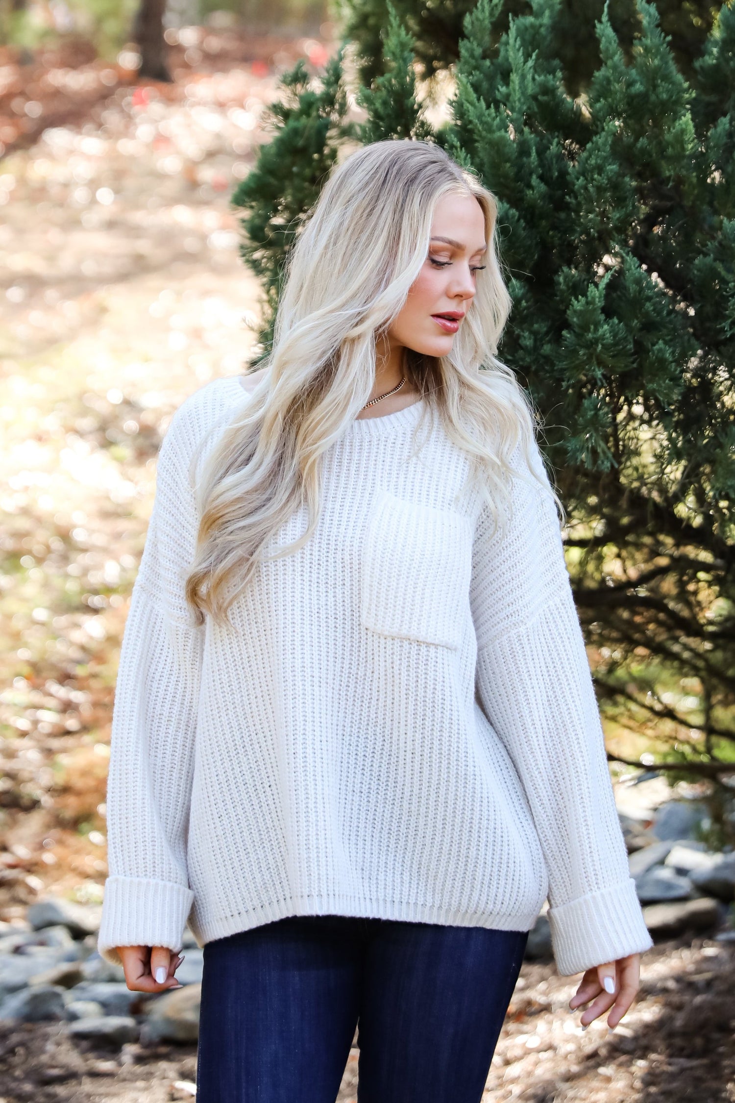 Cozy Expression Off White Oversized Sweater