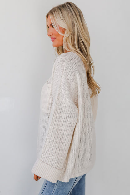 Cozy Expression Off White Oversized Sweater