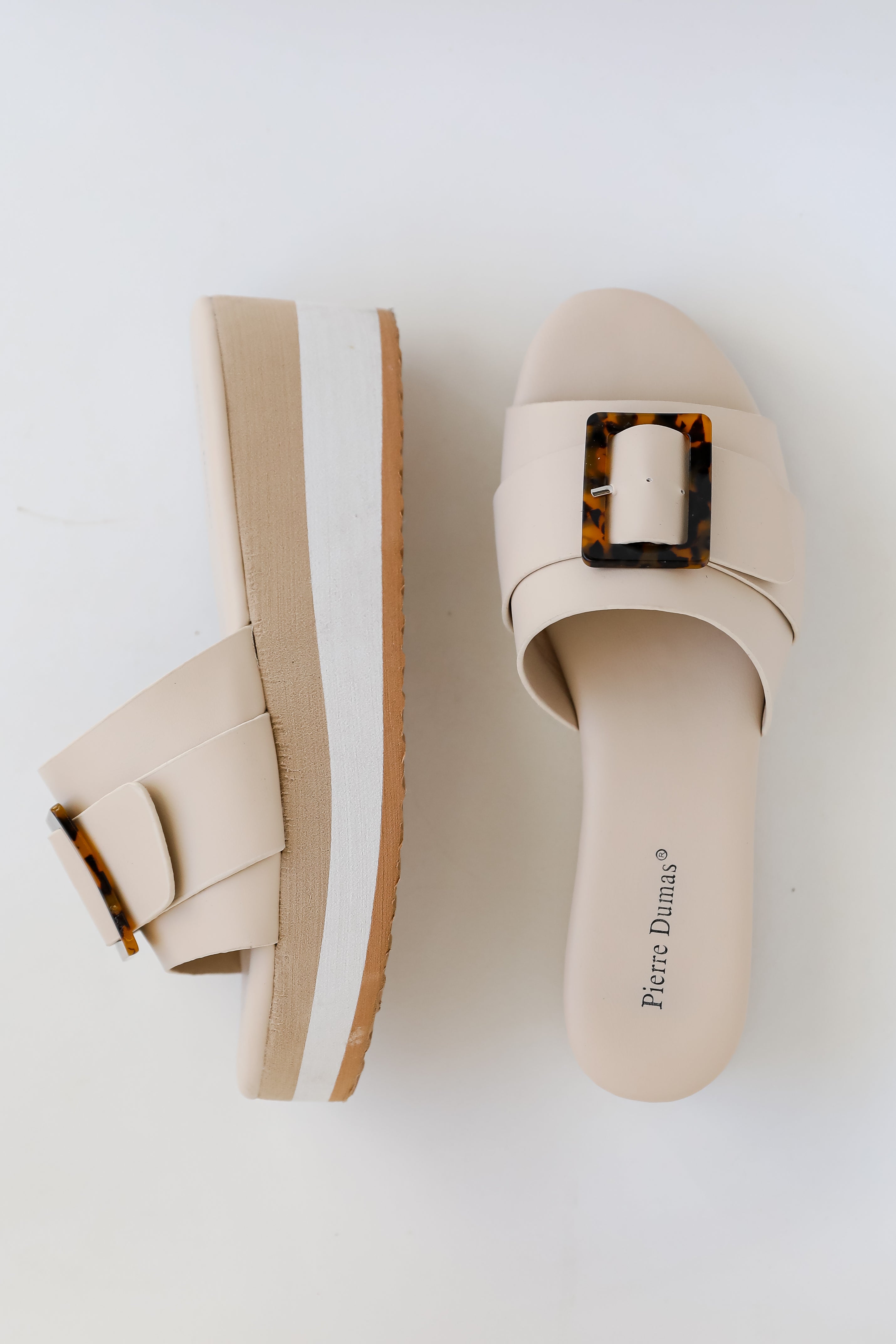 Cabana Ready Nude Platform Slide Sandals