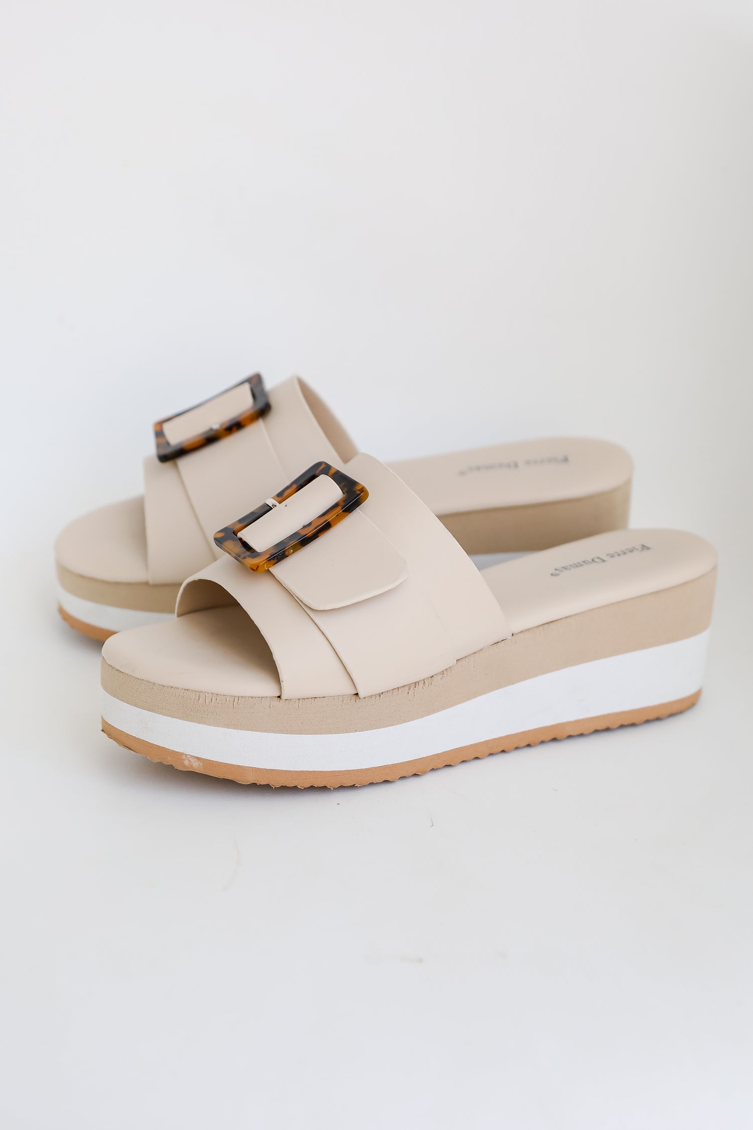 Cabana Ready Nude Platform Slide Sandals