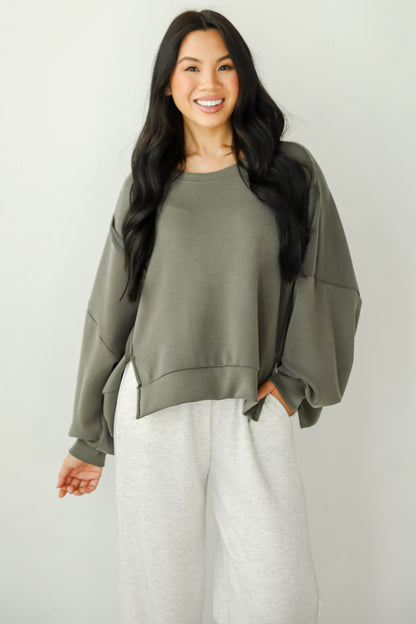 Ultra Air Soft Olive Pullover