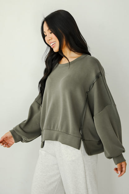 Ultra Air Soft Olive Pullover