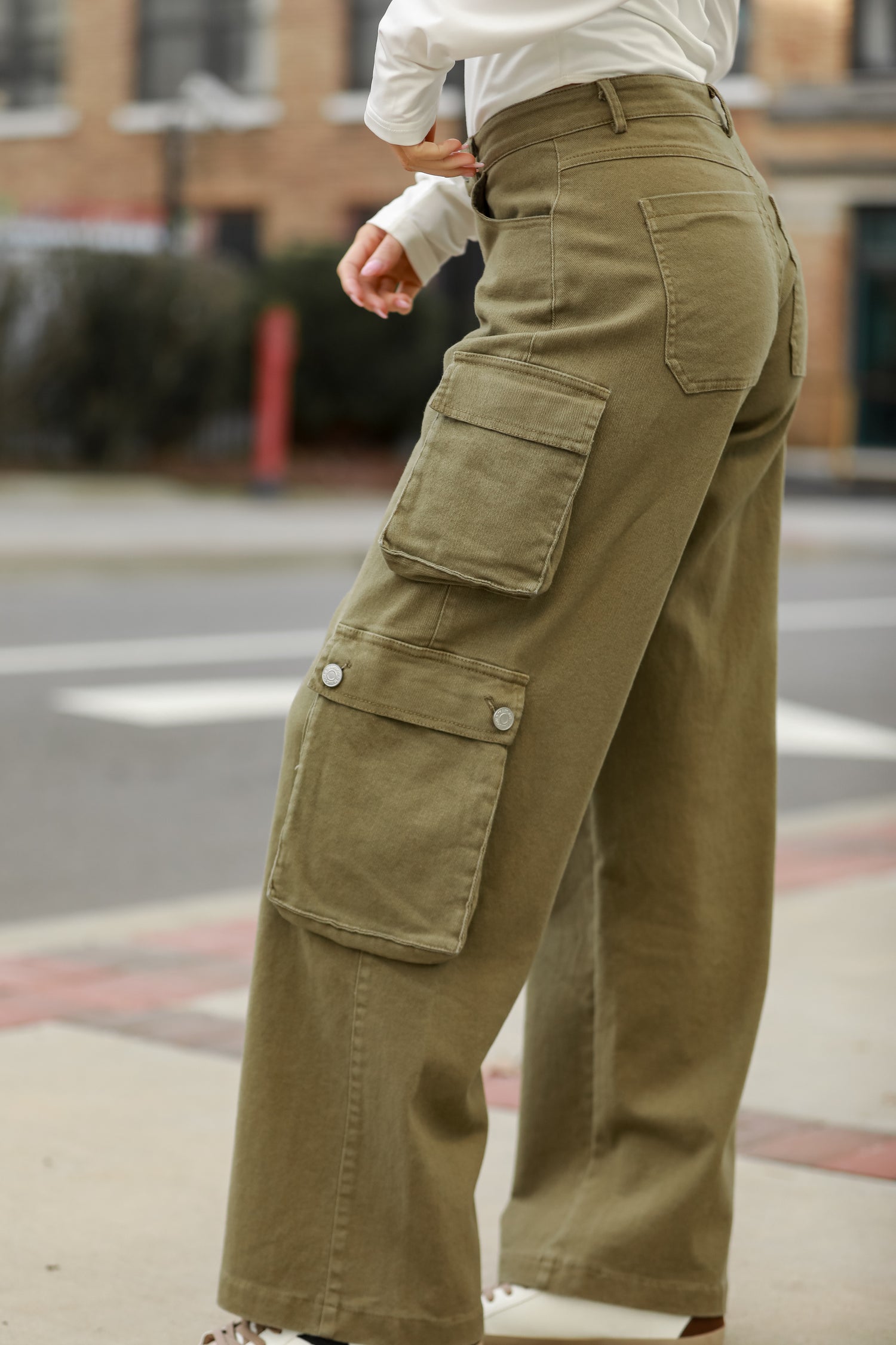 Olive Cargo Jeans