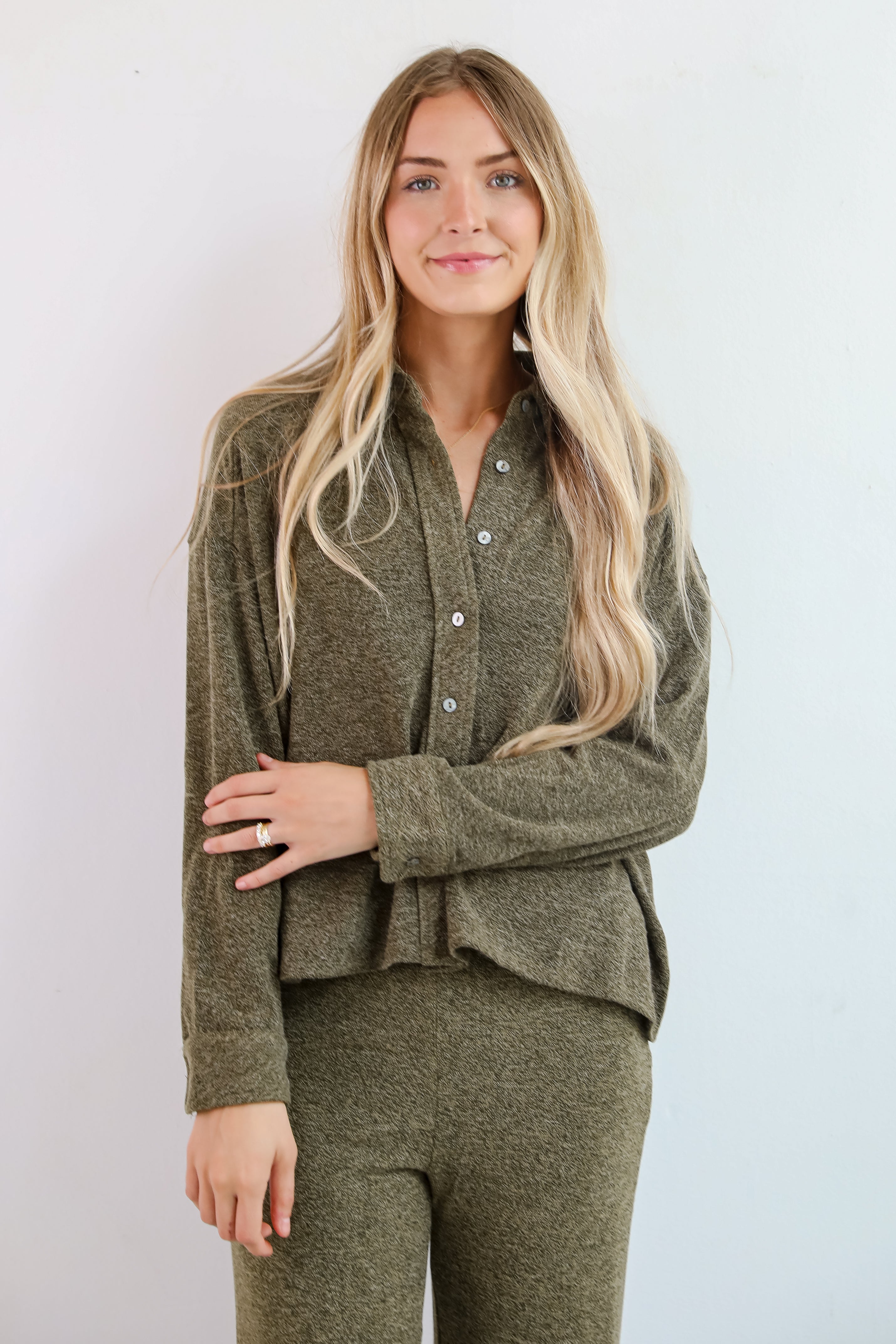 Coveted Coziness Olive Knit Top