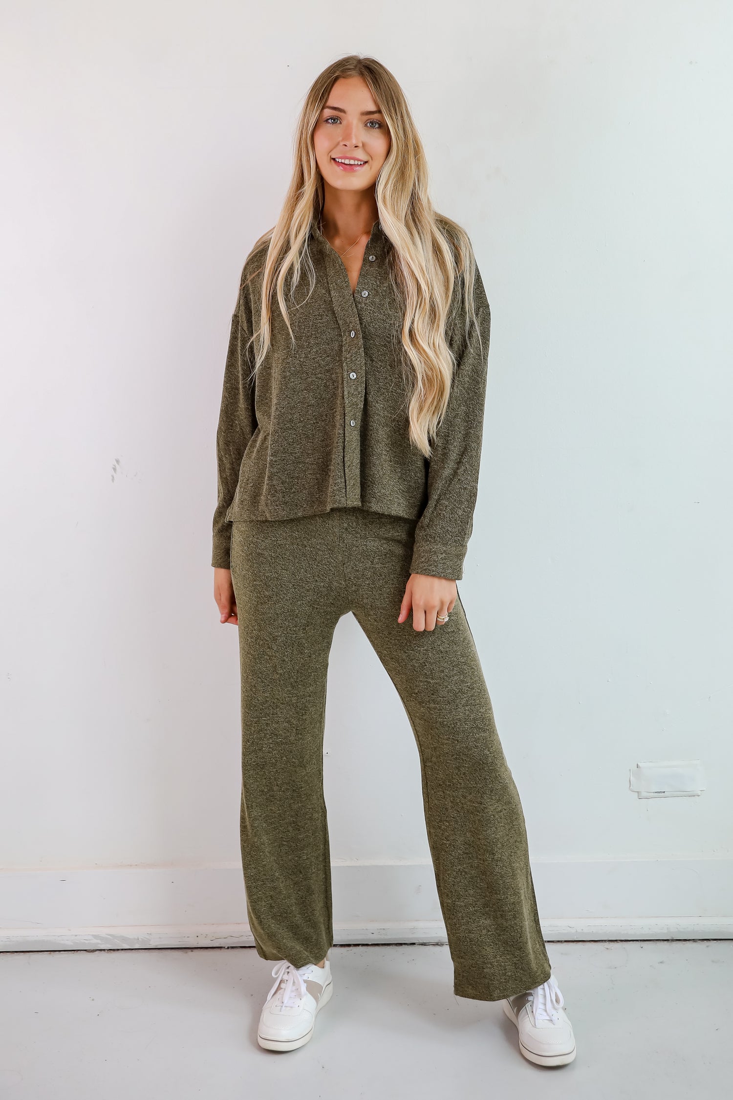 Coveted Coziness Olive Knit Pants