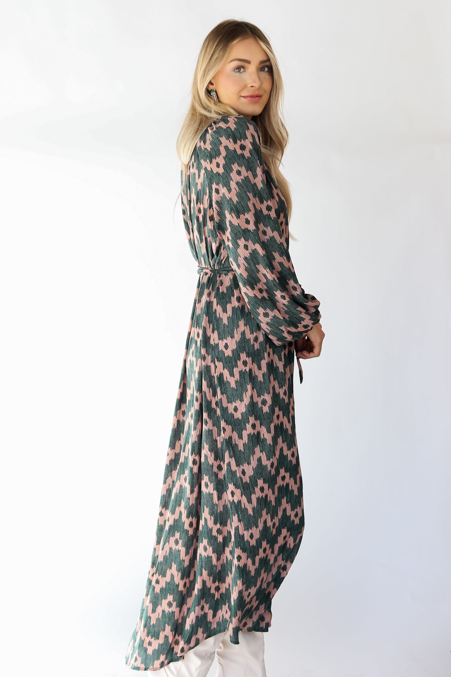 Hunter Green Maxi Dress side view