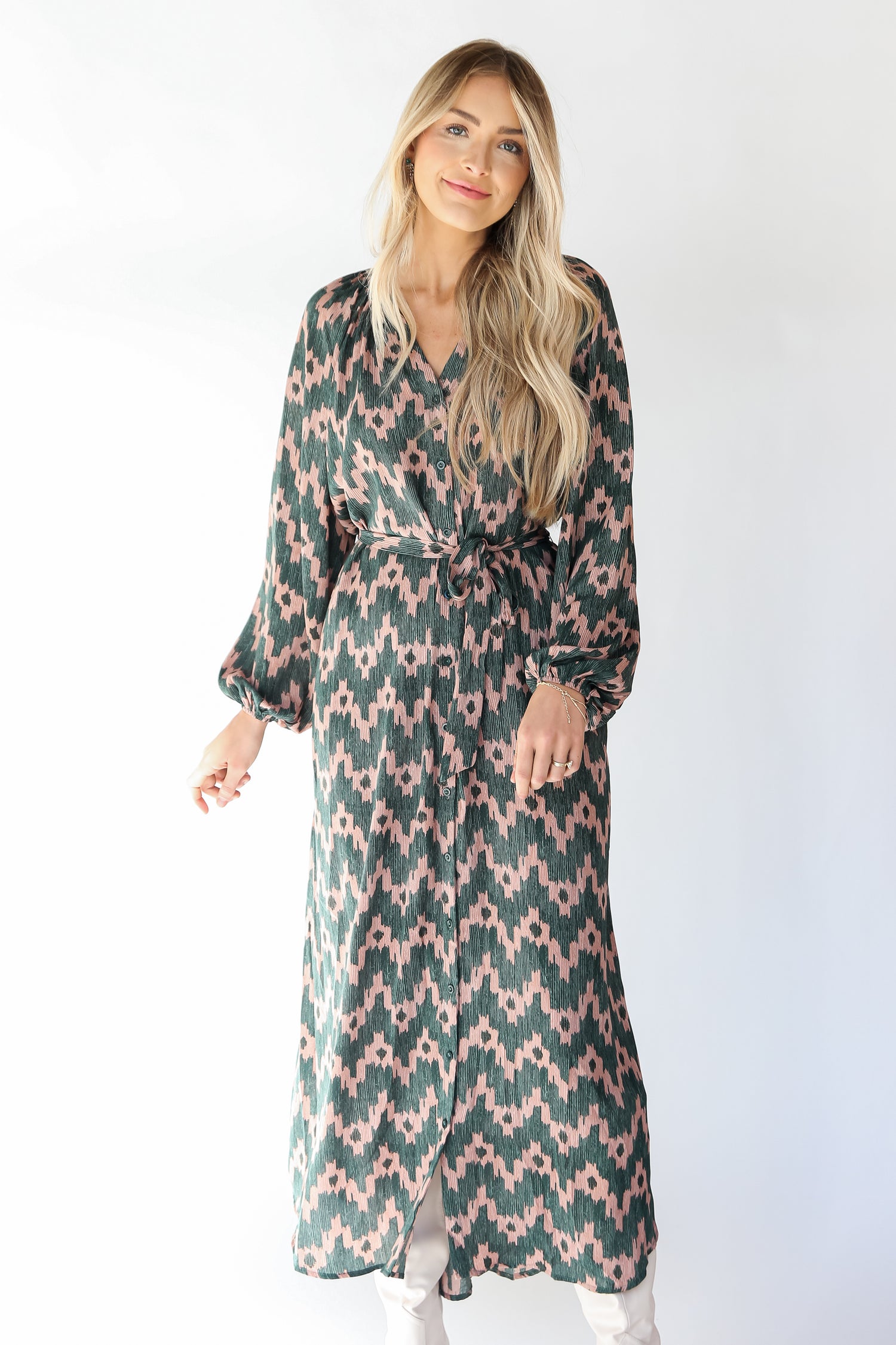 long Hunter Green Maxi Dress