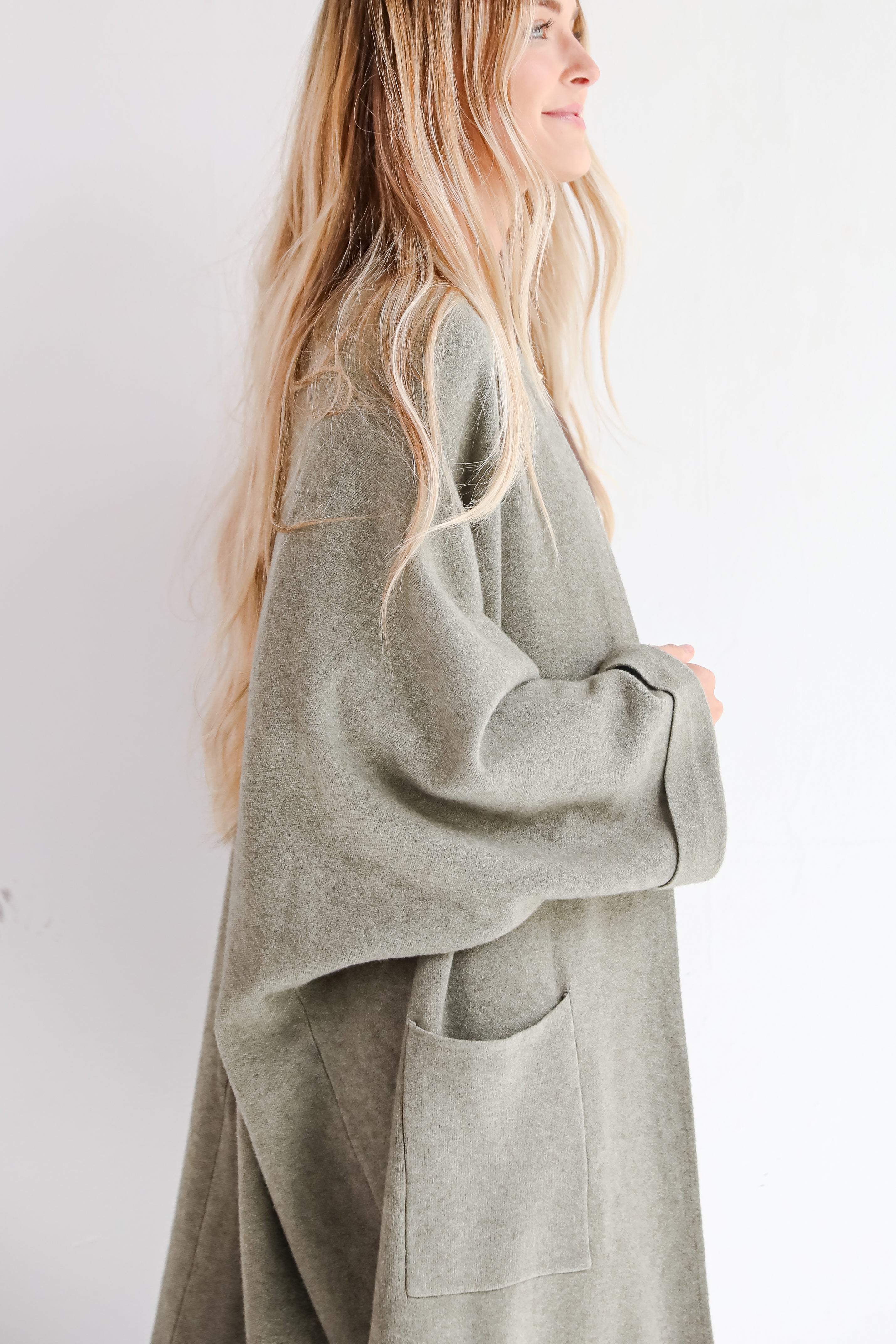 Cabin Cuteness Olive Oversized Cardigan