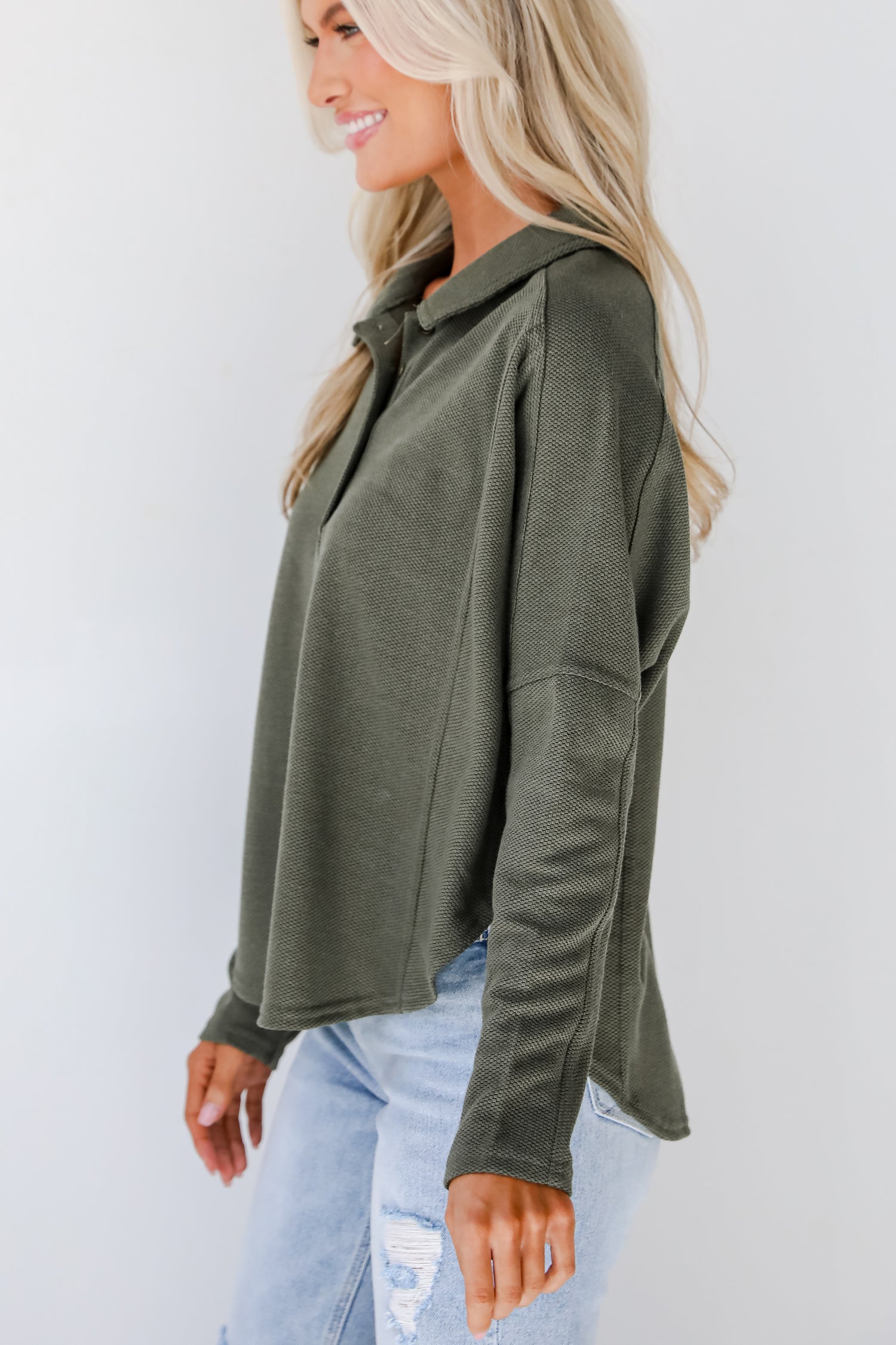 Ella Olive Collared Top