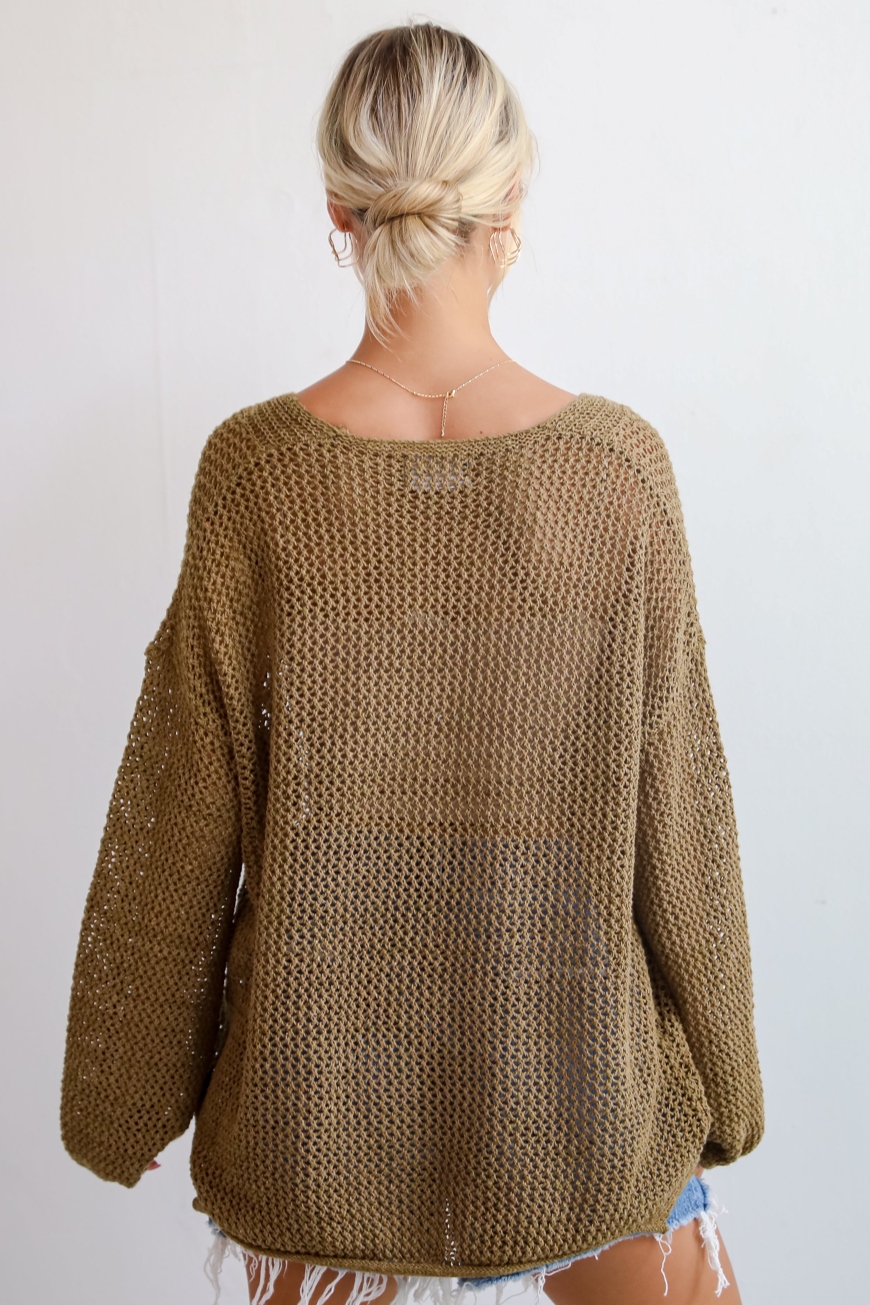 Relaxed Attitude Open Knit Sweater