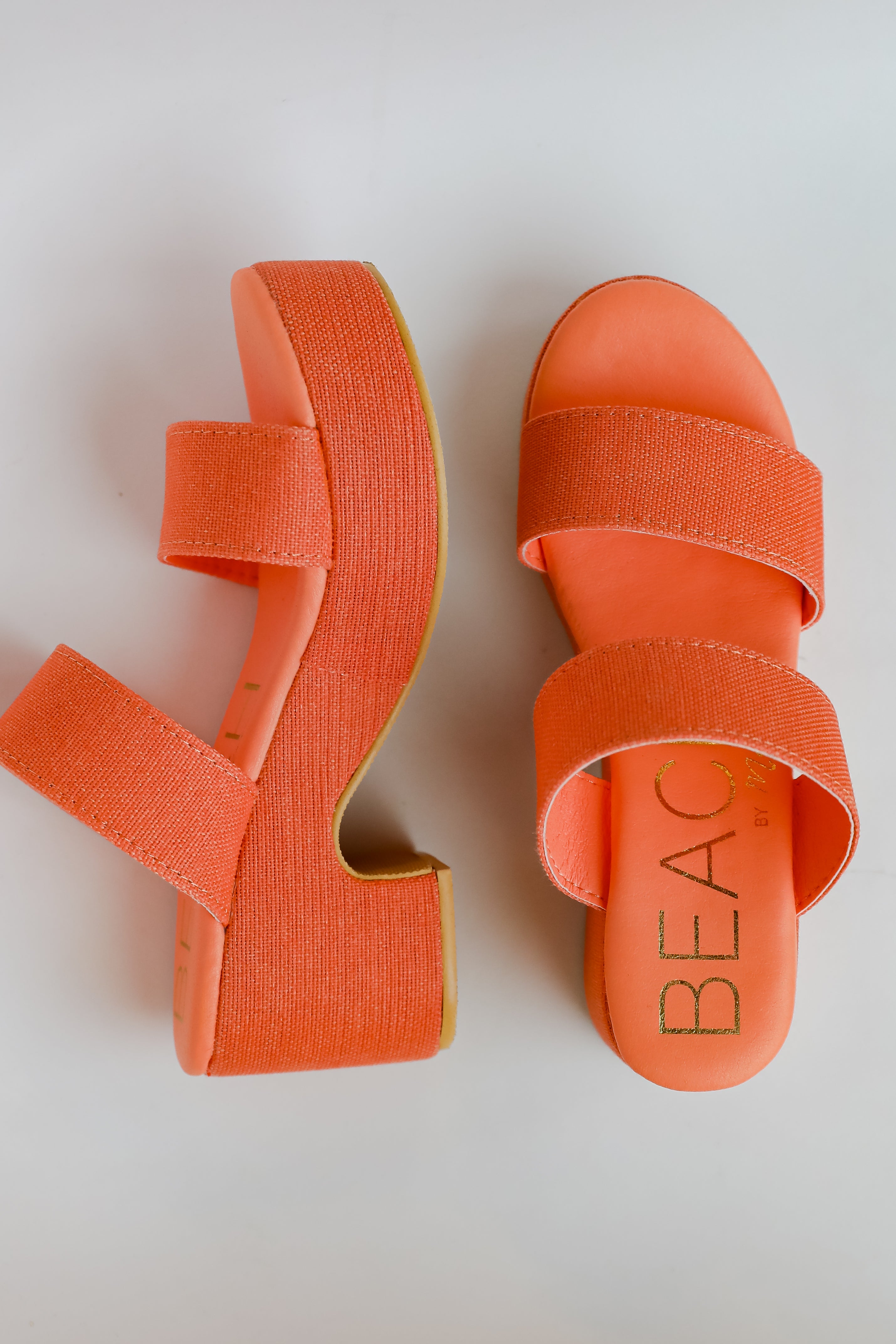 Orange Platform Espadrilles for women