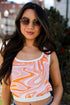 Groovy Orange Knit Tank